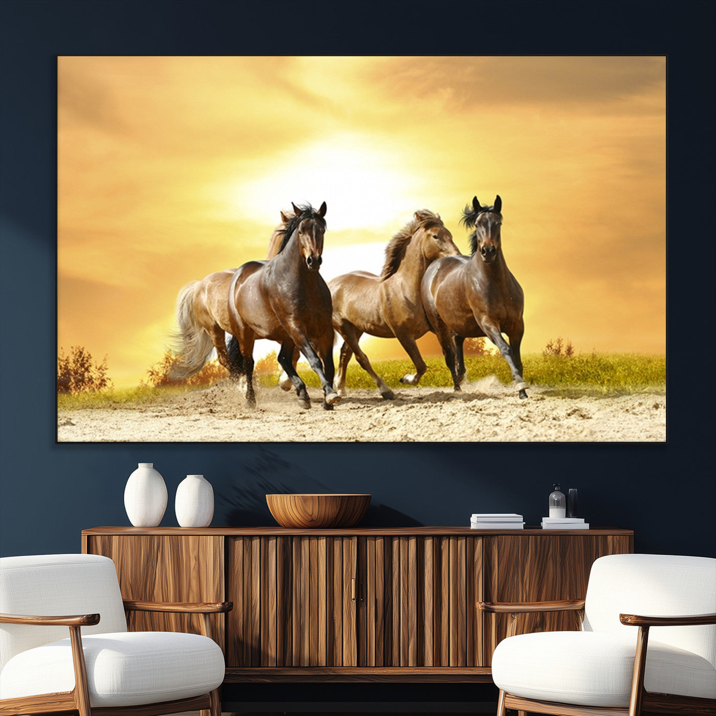 SEG-FC-51X34_Oversize - Wild Horses Wall Art Canvas Print