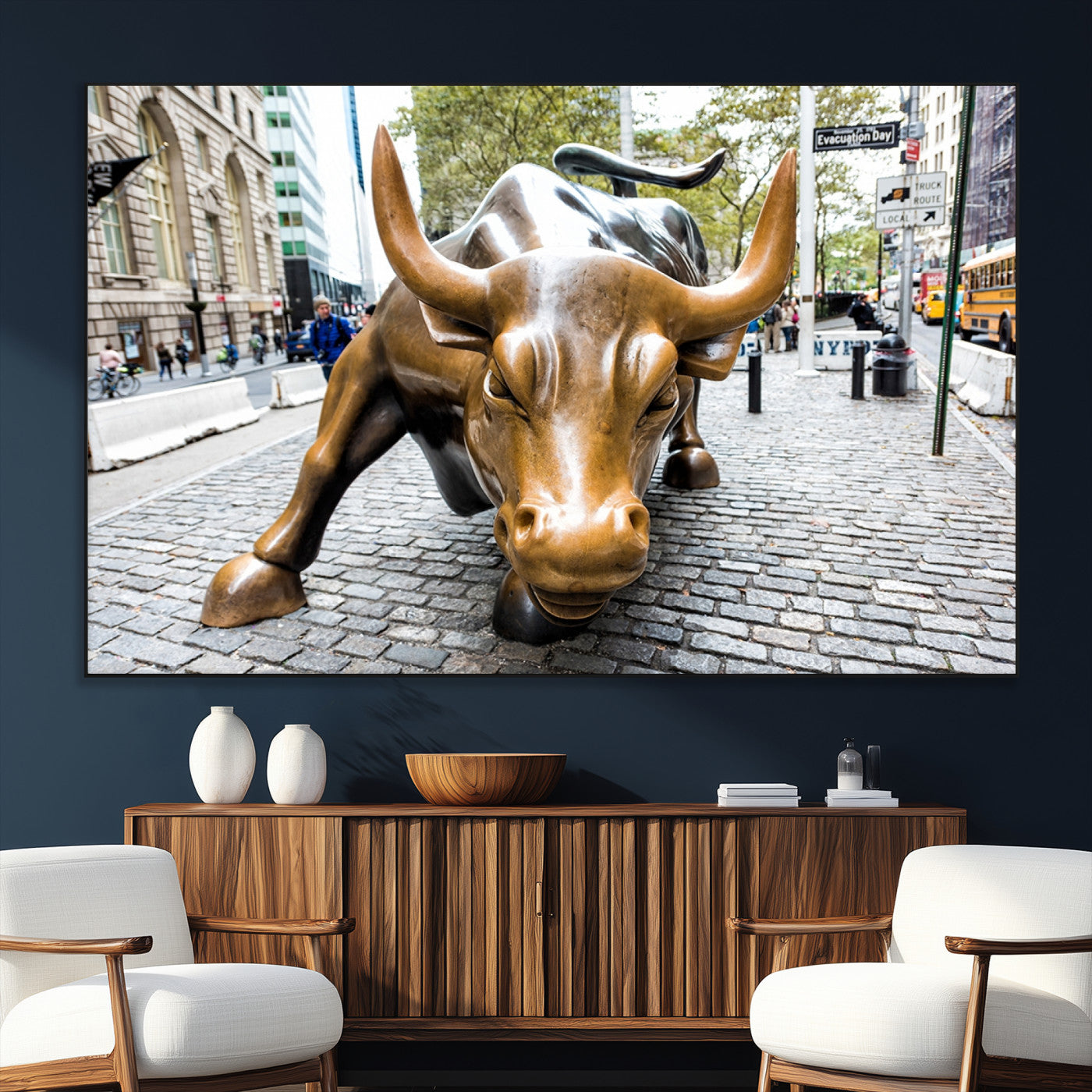 SEG-FC-51X34_Oversize - Charging Bull Wall Art Canvas Print
