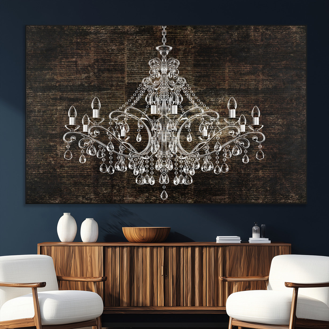 SEG-FC-51X34_Oversize - Rustic Chandelier Canvas Print