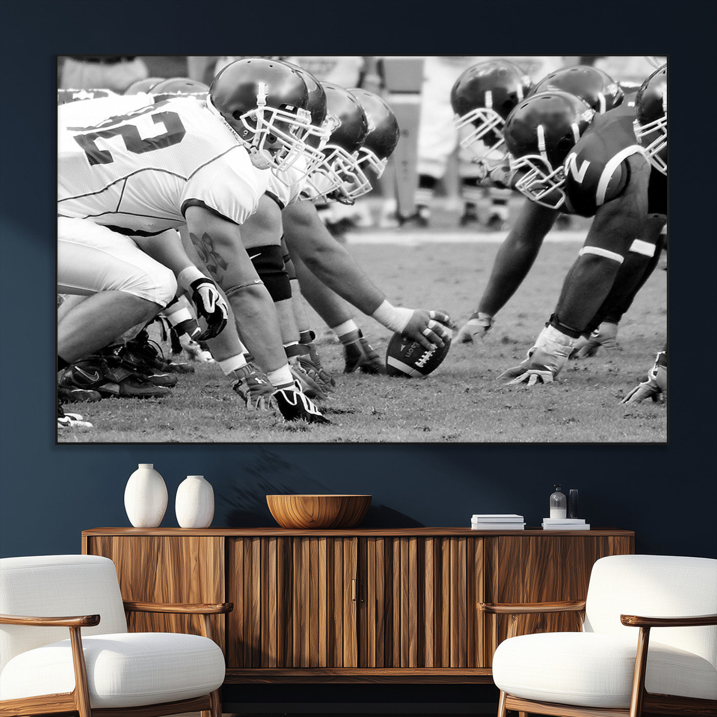 SEG-FC-51X34_Oversize - American Football Player Wall Art Canvas Print