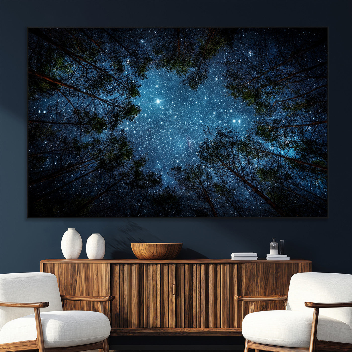 79948-SEG-FC-51X34_Oversize_Oversize-Forest and Stars Wall Art Canvas Print