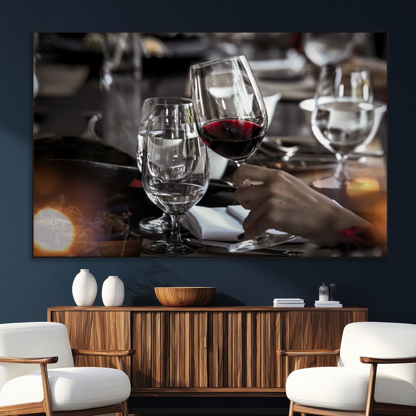 SEG-FC-51X34_Oversize - Red Wine and Glass Canvas Print