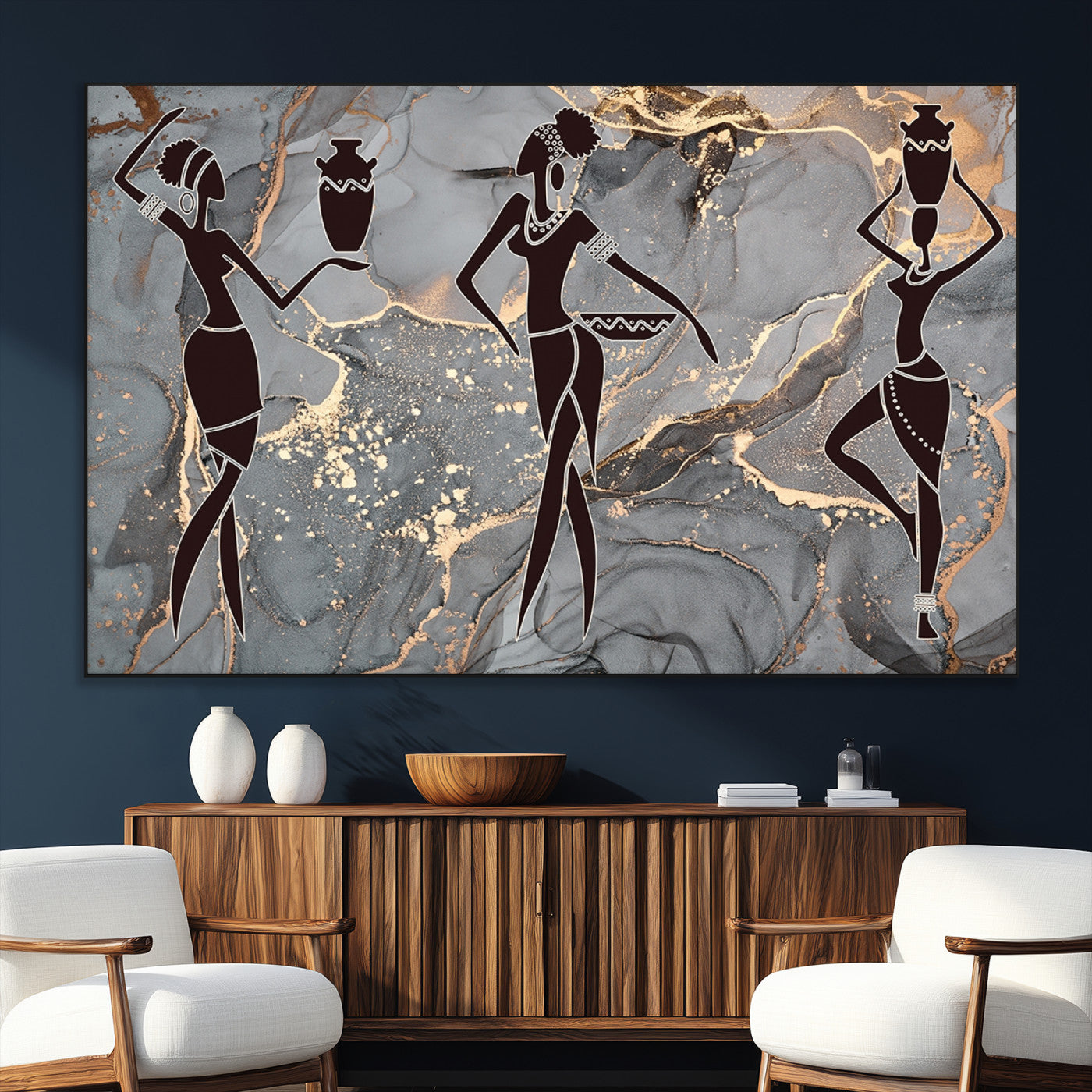 SEG-FC-51X34_Oversize - Abstract African Womens Art Canvas Print