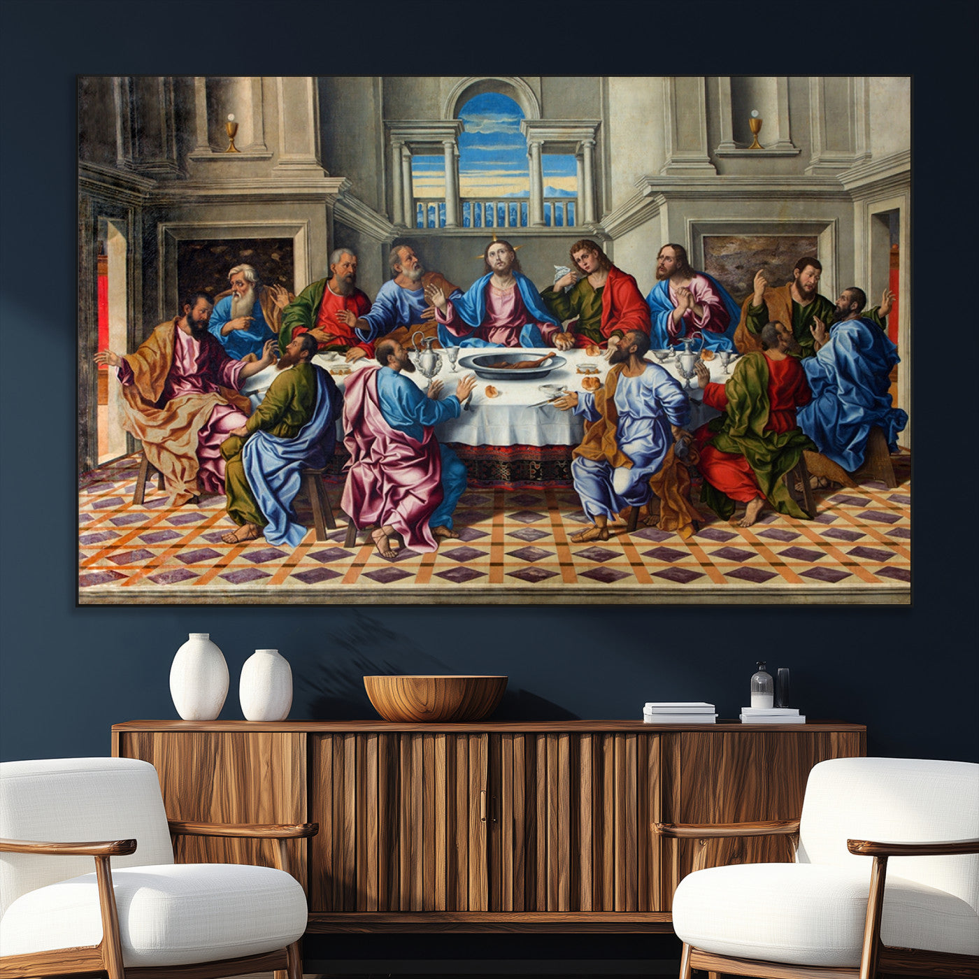 SEG-FC-51X34_Oversize - The Last Supper Multi Panel Canvas Wall Art