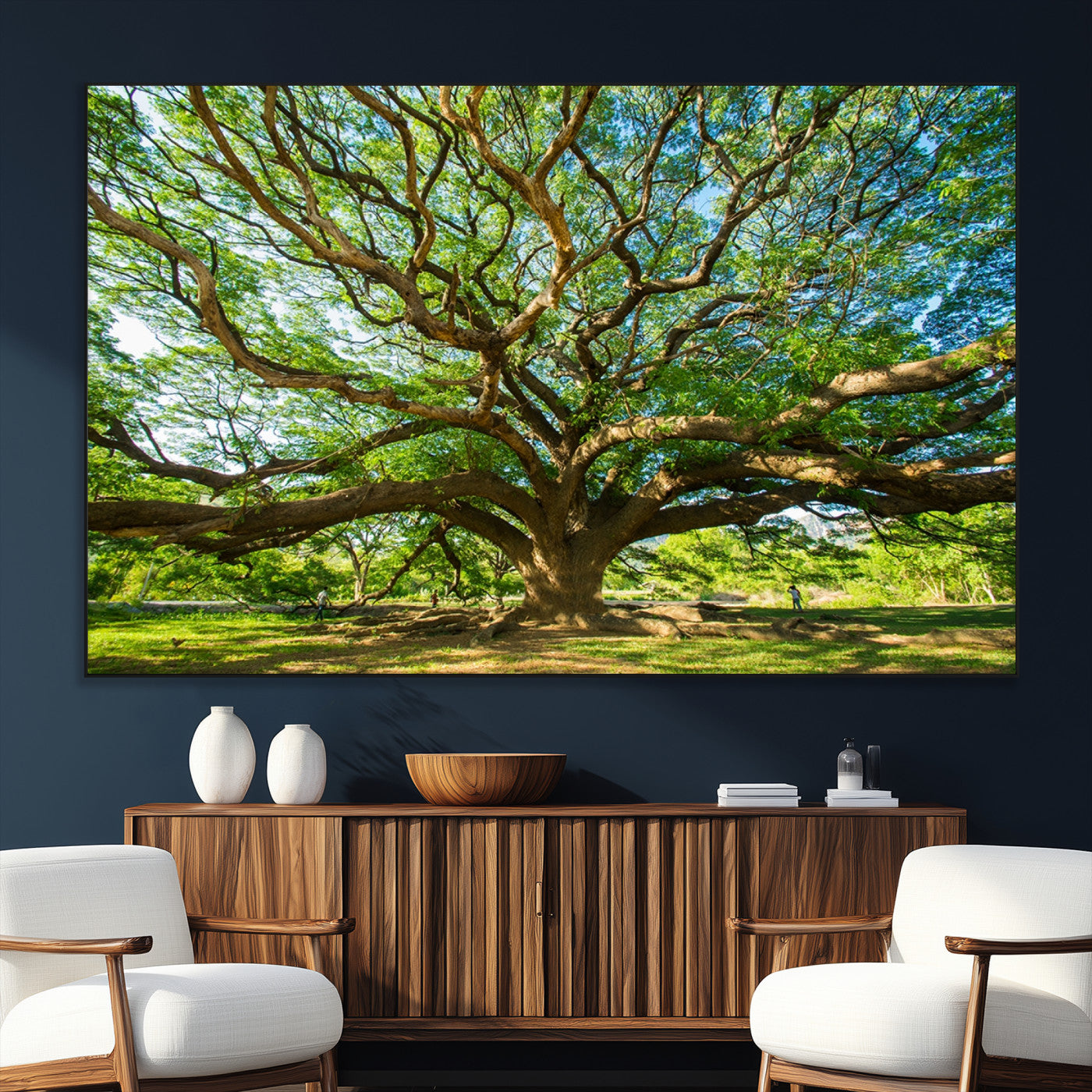 SEG-FC-51X34_Oversize - Angel Oak Tree Wall Art | Oak Canvas Print | Multi Panel Landscape Wall Art | Ready to Hang Wall Art