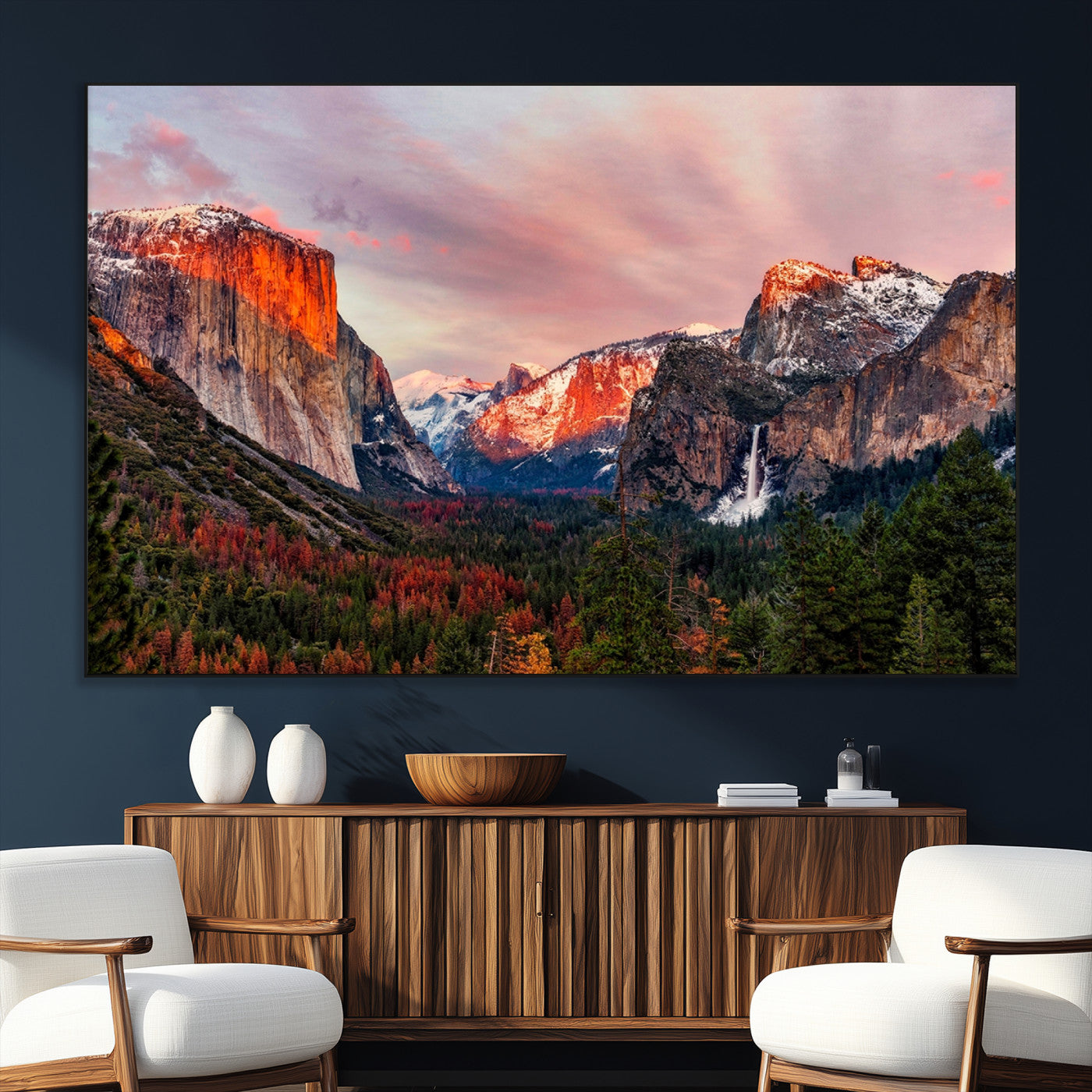SEG-FC-51X34_Oversize - Yosemite Half Dome Wall Art Canvas Print El Capitan