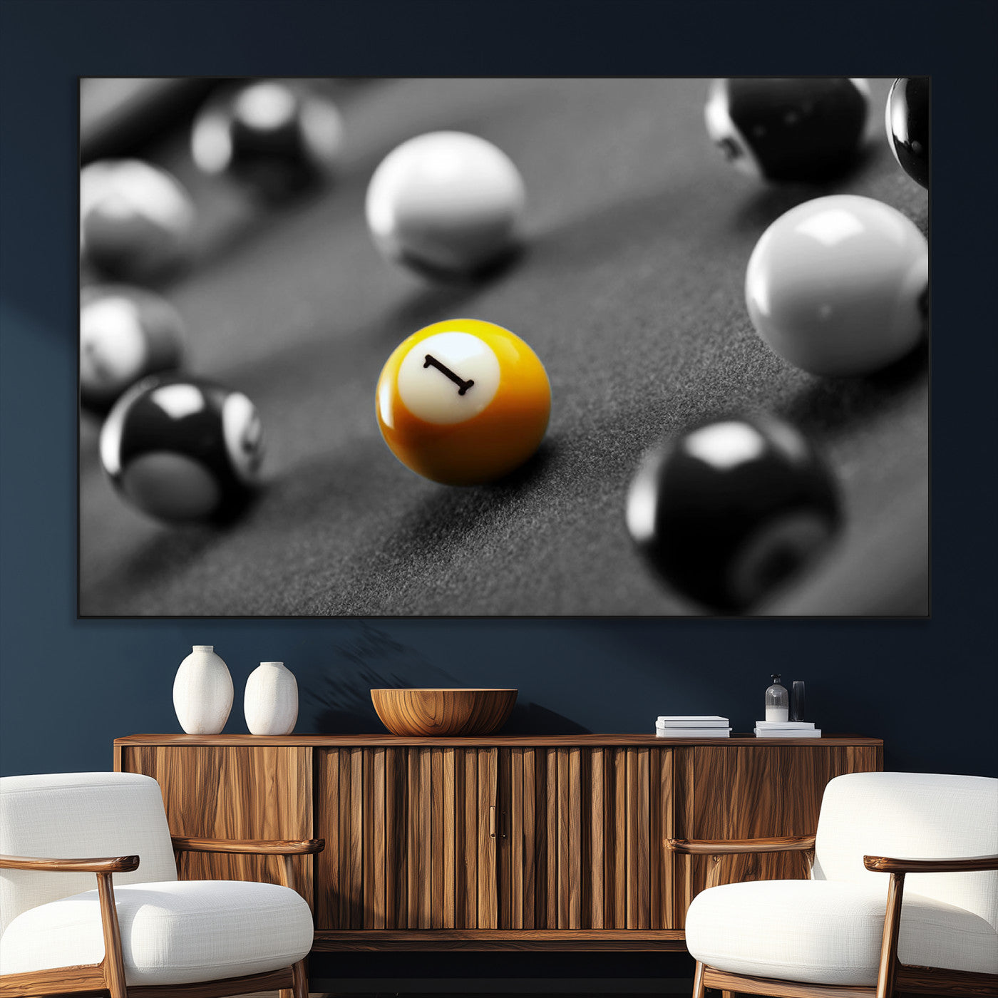 SEG-FC-51X34_Oversize - Wall Art Pool Table and Balls Canvas Print