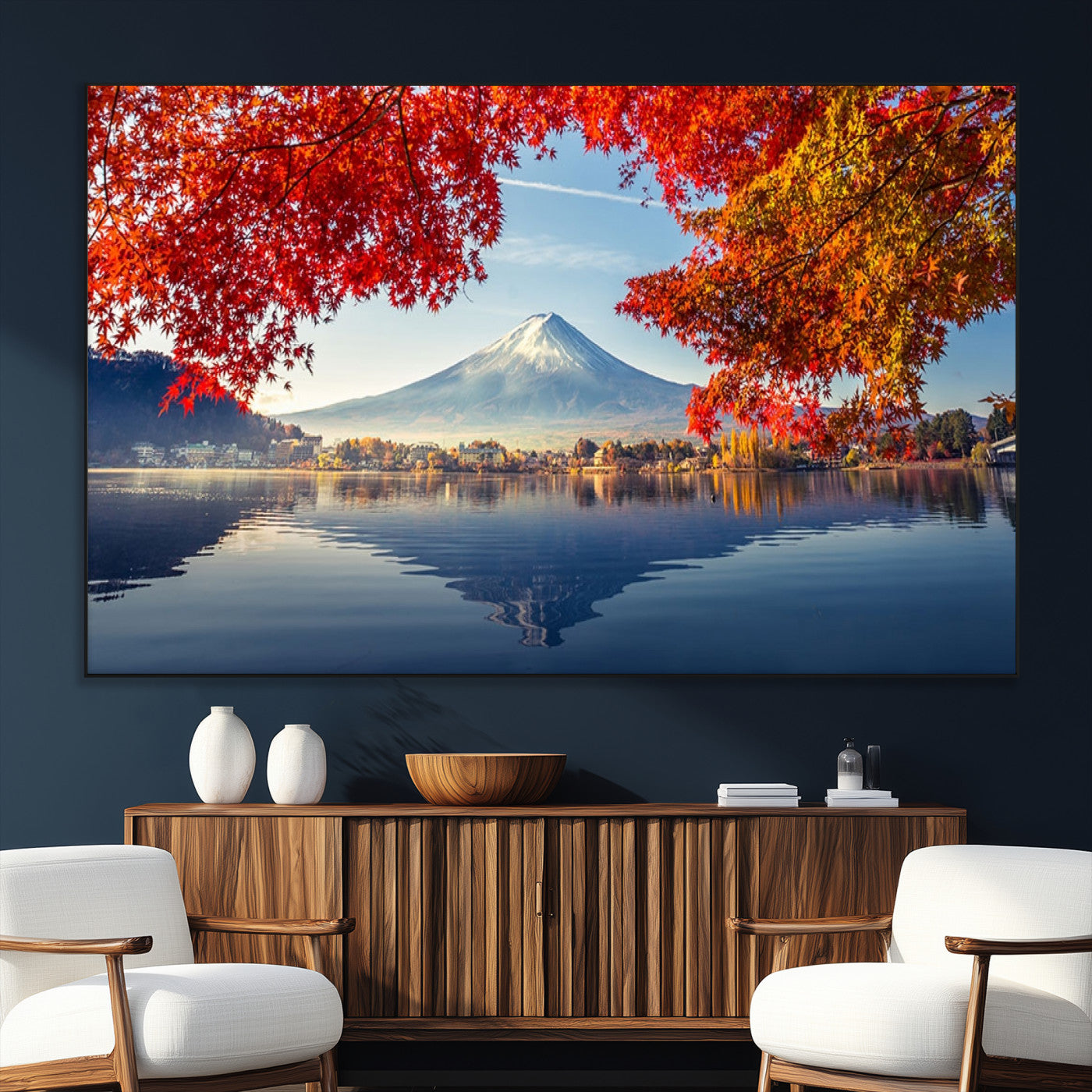 SEG-FC-51X34_Oversize - Mount Fuji Canvas Wall Art Japan Autumn Mountain Canvas Print Wall Art