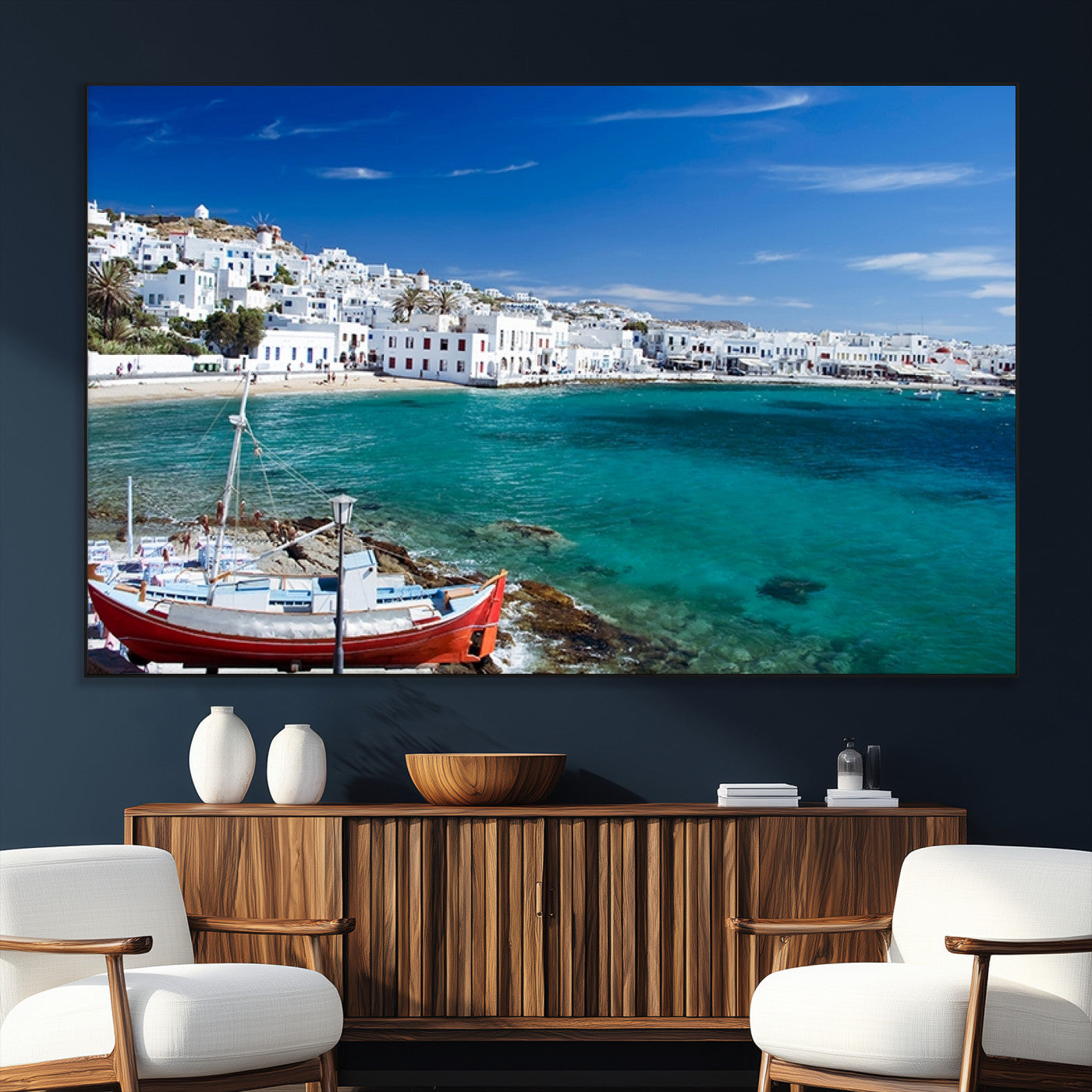 SEG-FC-51X34_Oversize - Santorini Wall Art Canvas Print