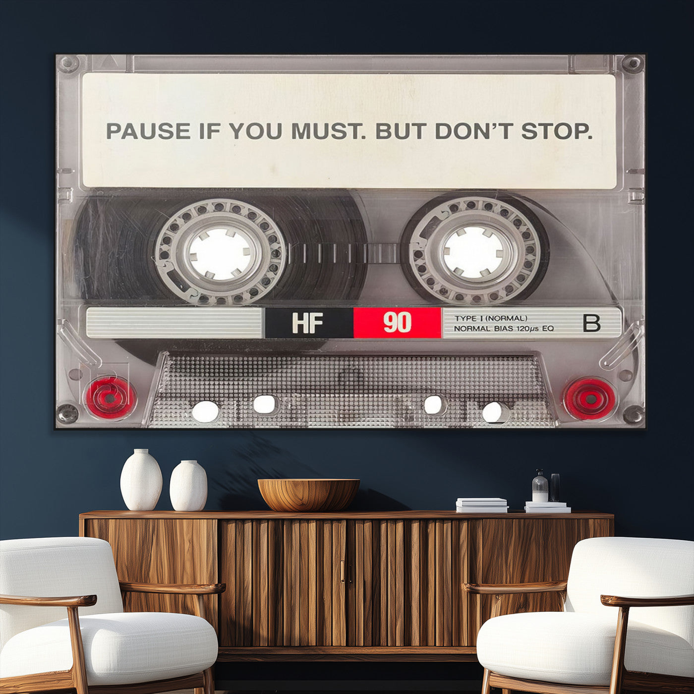 SEG-FC-51X34_Oversize - Music Cassette Iconic Wall Art Canvas Print