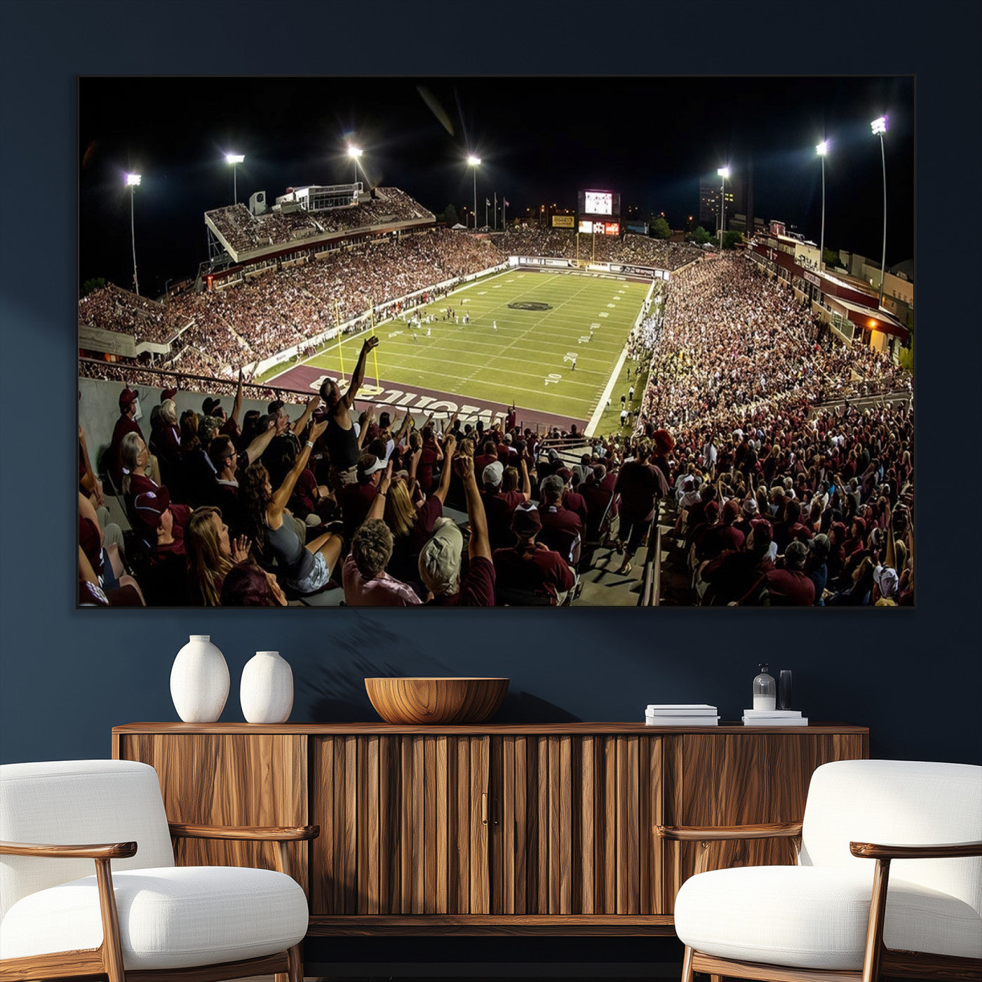 SEG-FC-51X34_Oversize - Washington-Grizzly Stadium Canvas Print, American Football Wall Art Canvas Print, Stadium Sport Wall