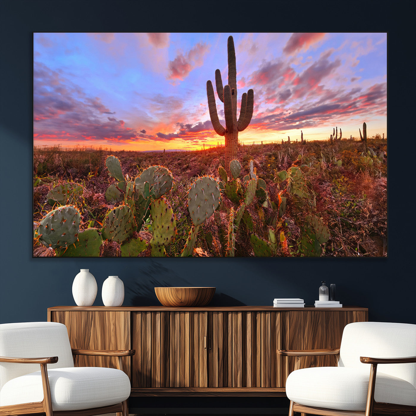 SEG-FC-51X34_Oversize - Arizona Desert Sunset Wall Art Canvas Print