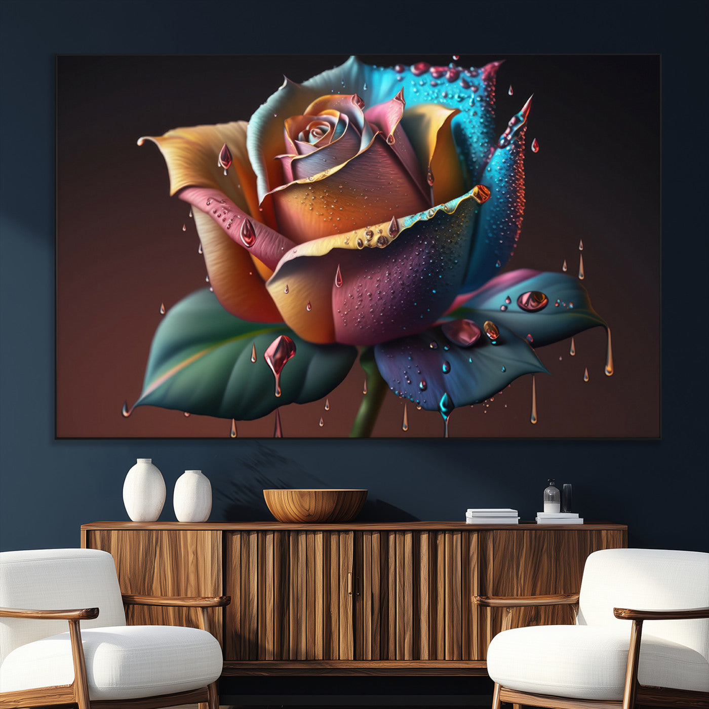 SEG-FC-51X34_Oversize - Abstract Rose Wall Art Canvas Print
