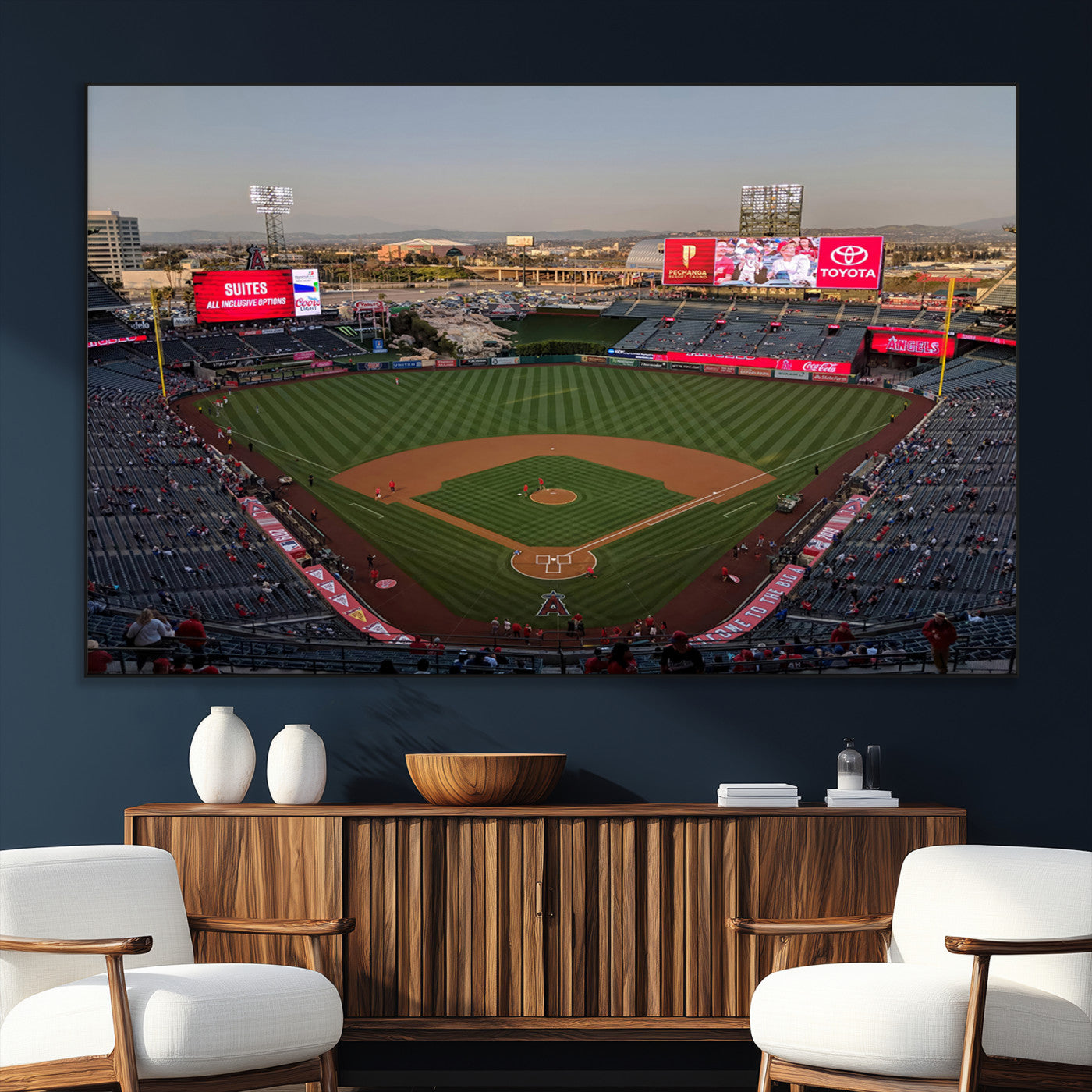 SEG-FC-51X34_Oversize - Los Angeles Angels Baseball Canvas Print - Anaheim Angel Stadium Wall Art Canvas Print
