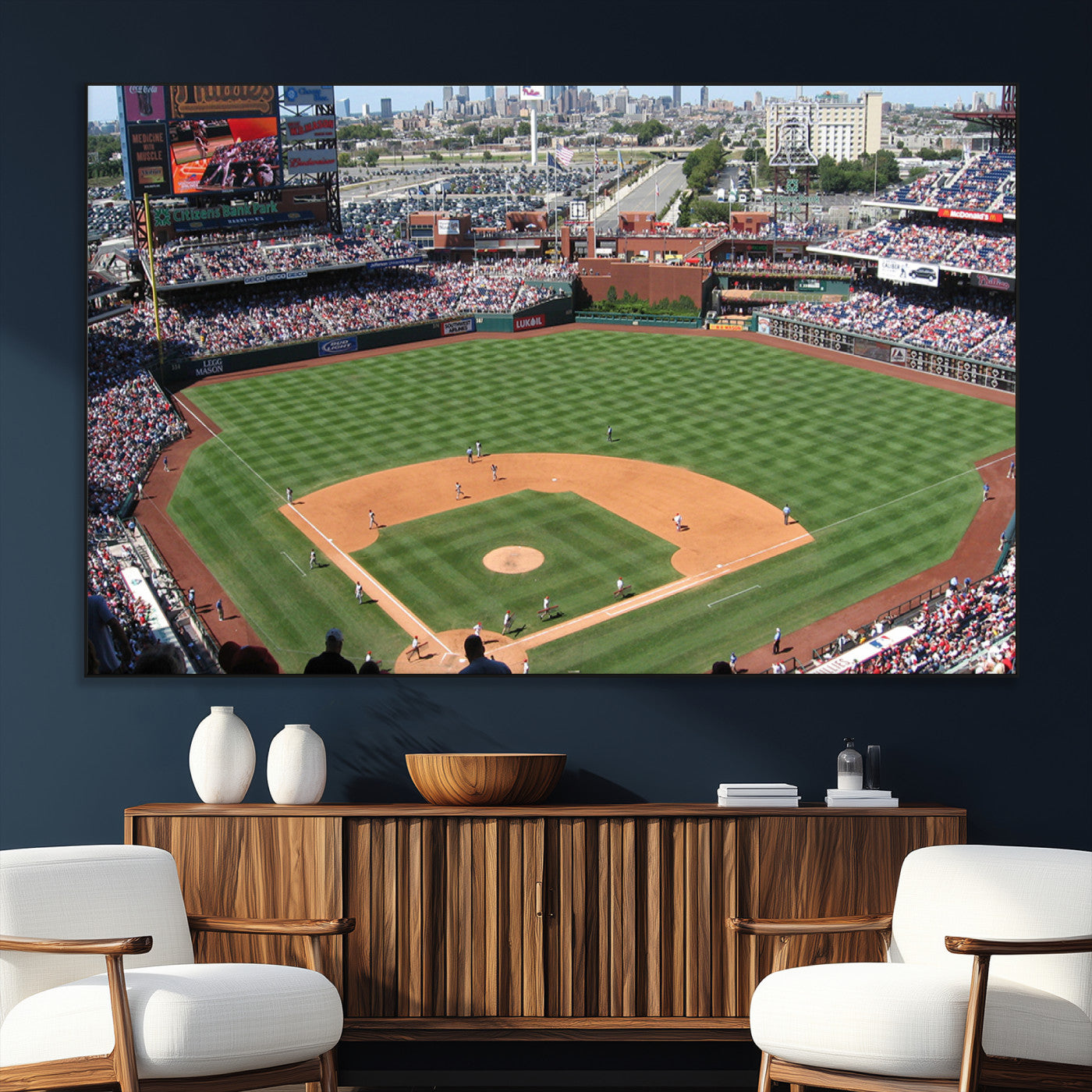 SEG-FC-51X34_Oversize - Philadelphia Phillies Baseball Team Print - Philadelphia Citizens Bank Park Stadium Wall Art Canvas