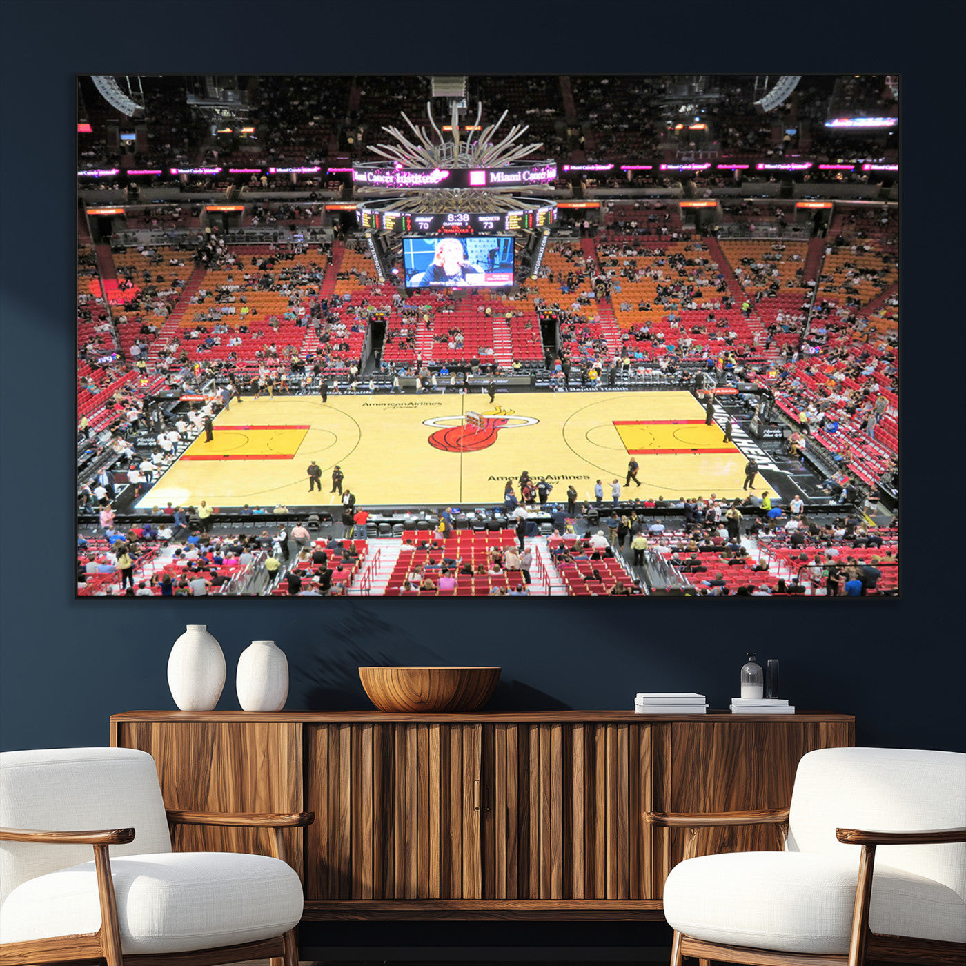 SEG-FC-51X34_Oversize - Miami Heat Basketball Team Print Wall Art- Kaseya Center Stadium Wall Art Canvas Print