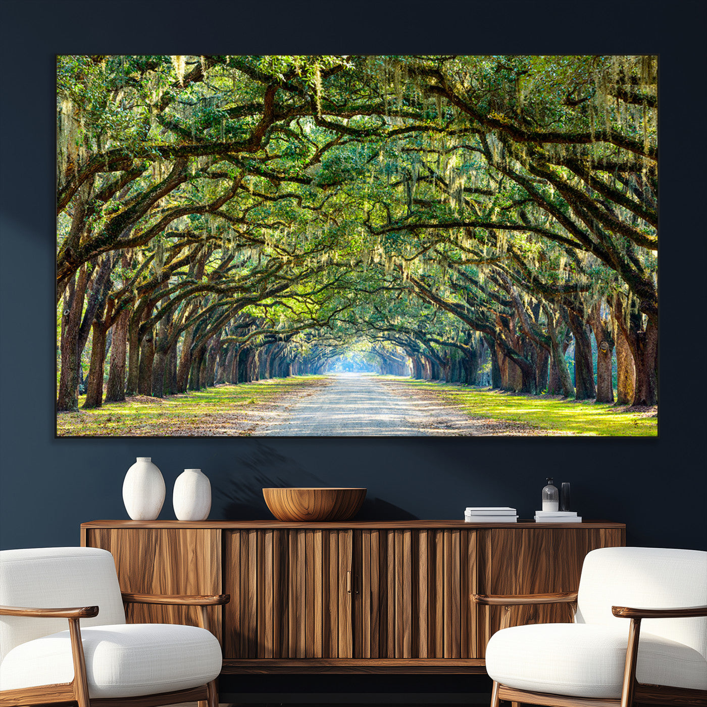 SEG-FC-51X34_Oversize - Wormsloe State Plantation Driveway Wall Art Canvas Print