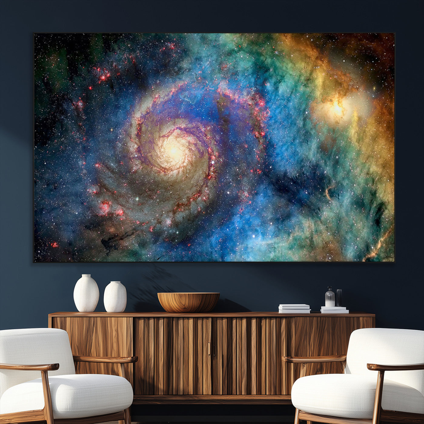 SEG-FC-51X34_Oversize - Spiral Galaxy Wall Art Canvas Print