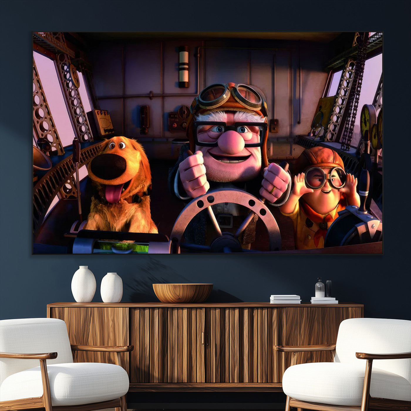 SEG-FC-51X34_Oversize - Carl Russel And Dog, Movie Up Poster, Movie Up Wall Art, Movie Up Poster Print, Carl