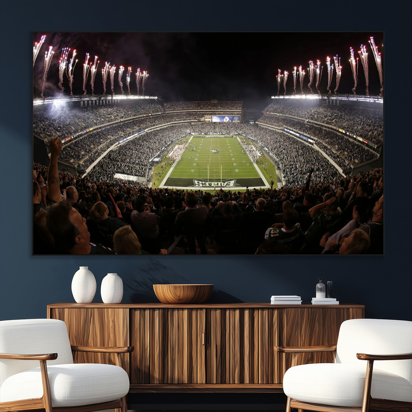 SEG-FC-51X34_Oversize - Eagles Field Stadium Wall Art - Philadelphia Eagles Football Team Print - Philadelphia Lincoln