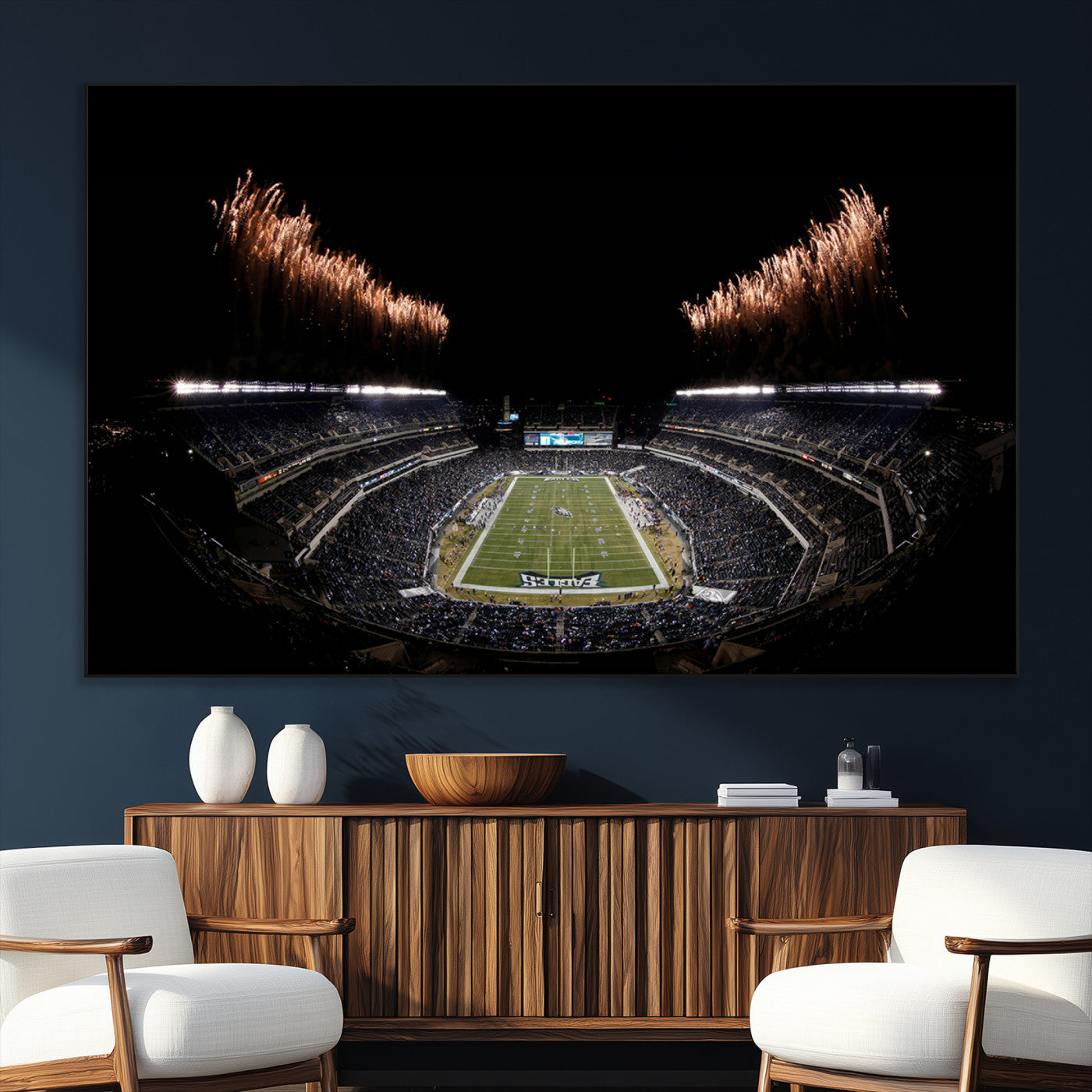 SEG-FC-51X34_Oversize - Eagles Field Stadium Wall Art | Philadelphia Eagles Football Team Print - Philadelphia Lincoln