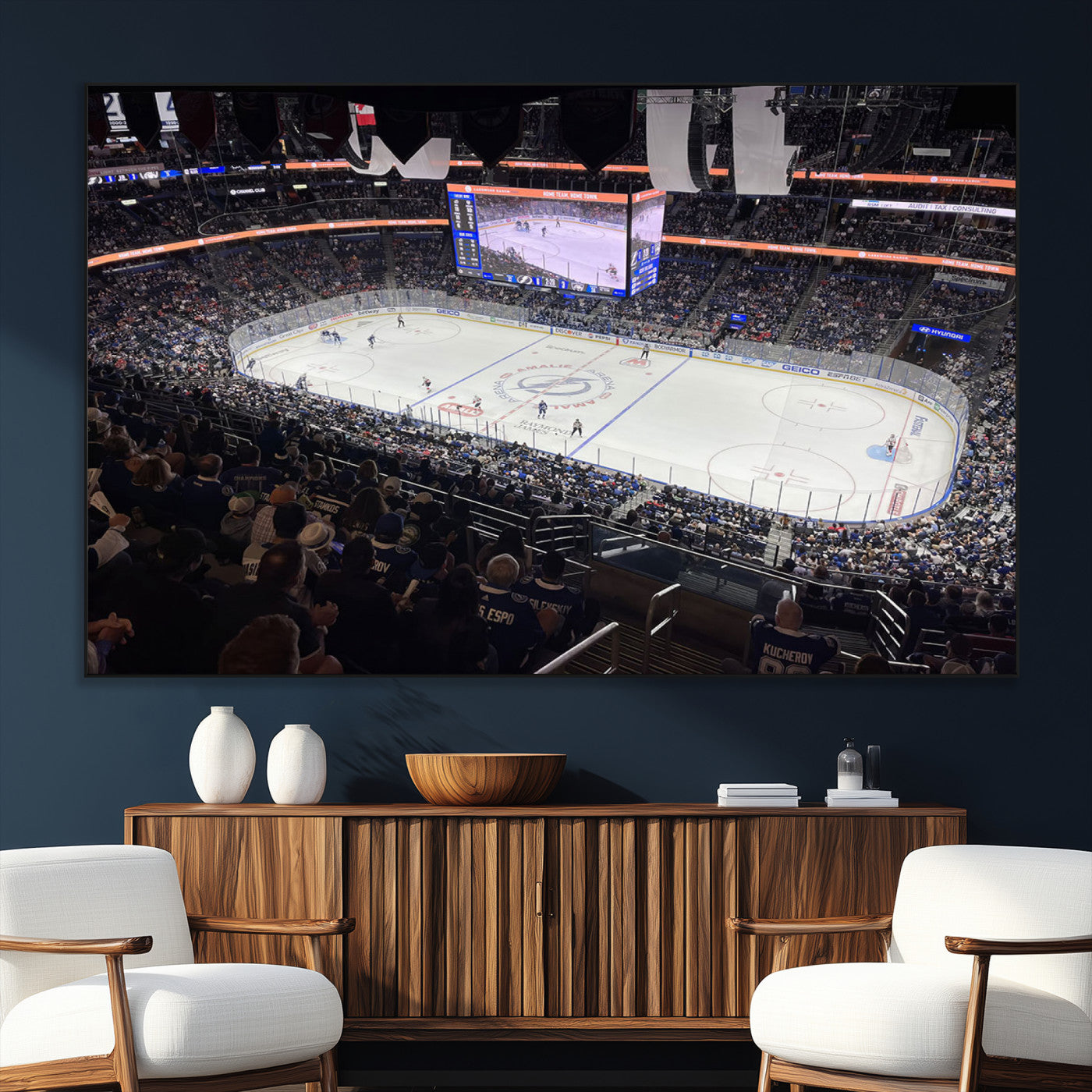 SEG-FC-51X34_Oversize - Amalie Arena Florida Wall Art Canvas Print - NHL Hockey Stadium Print