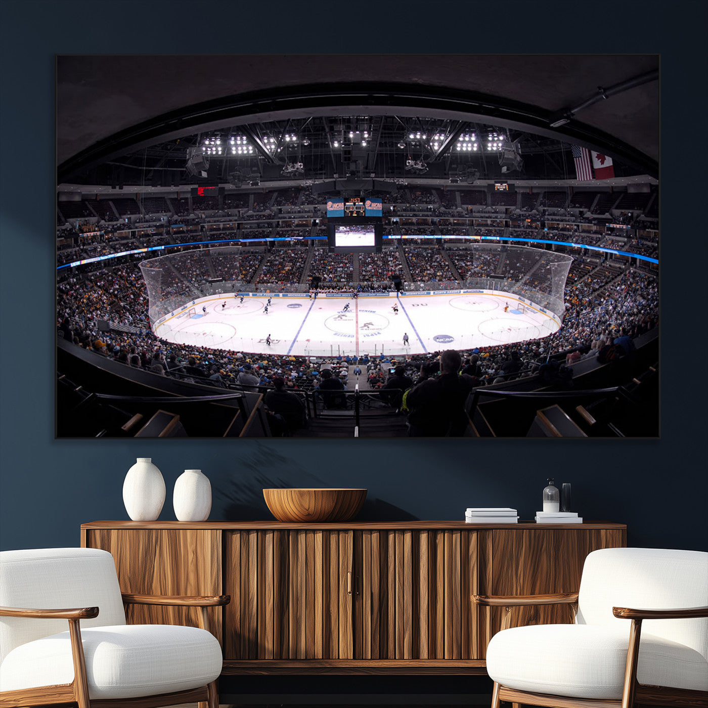 SEG-FC-51X34_Oversize - Ball Arena Denver Colorado Avalanche Hockey Team Wall Art Canvas Print - Denver Ice Hockey Stadium