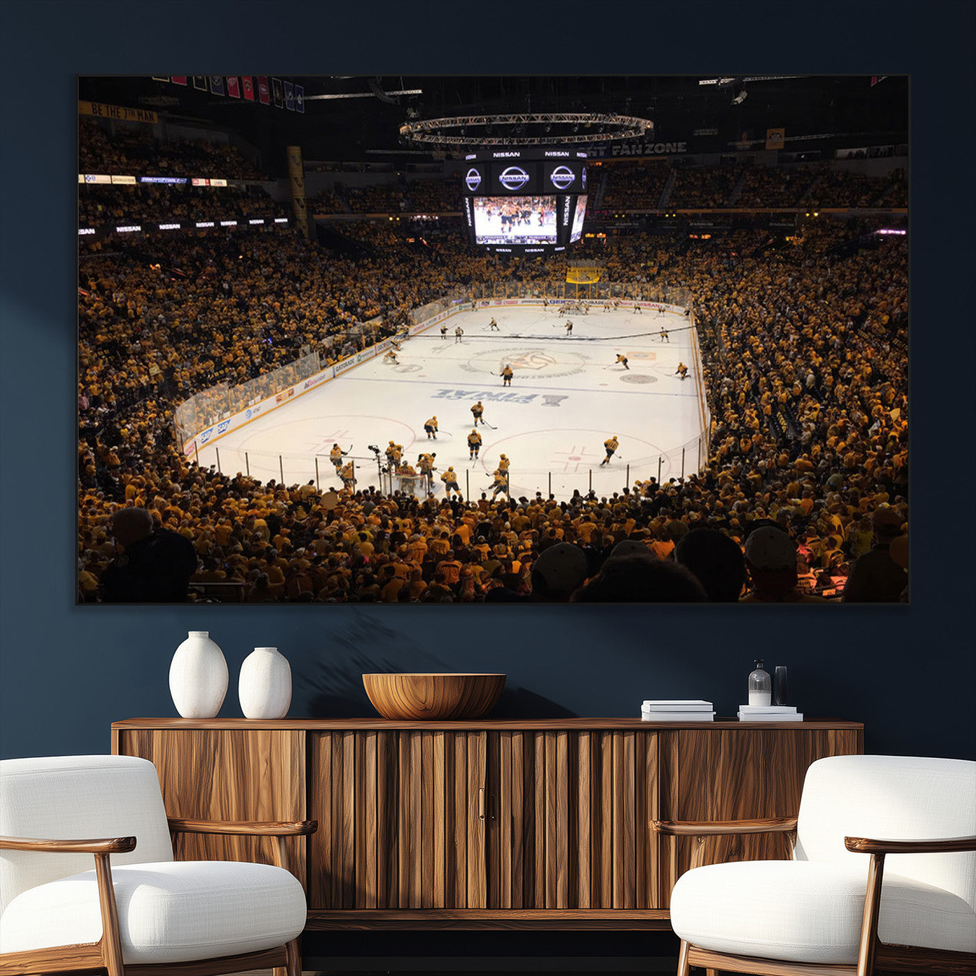 SEG-FC-51X34_Oversize - Bridgestone Arena - Nashville Predators Hockey Team Print - Nashville Wall Art Canvas Print