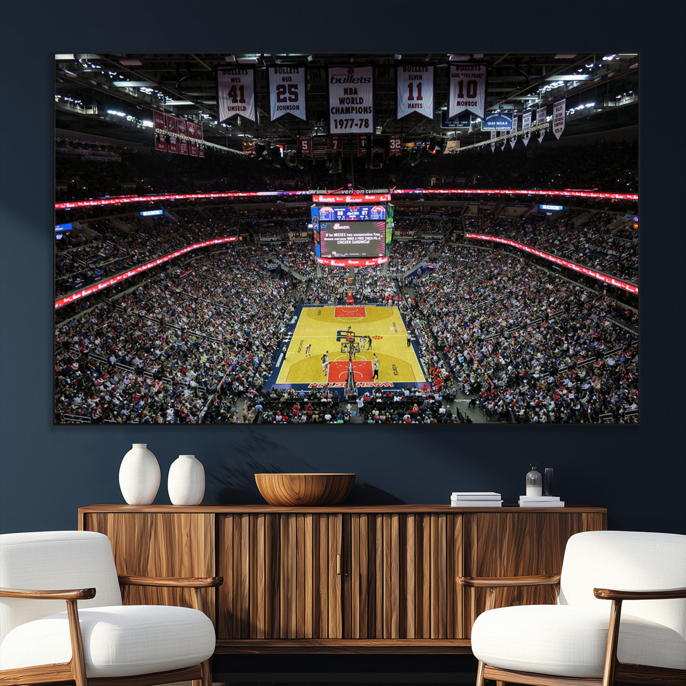 SEG-FC-51X34_Oversize - Capital One Arena Stadium Wall Art | Canvas Print | Ready to Hang | Washington D.C. Sports Decor