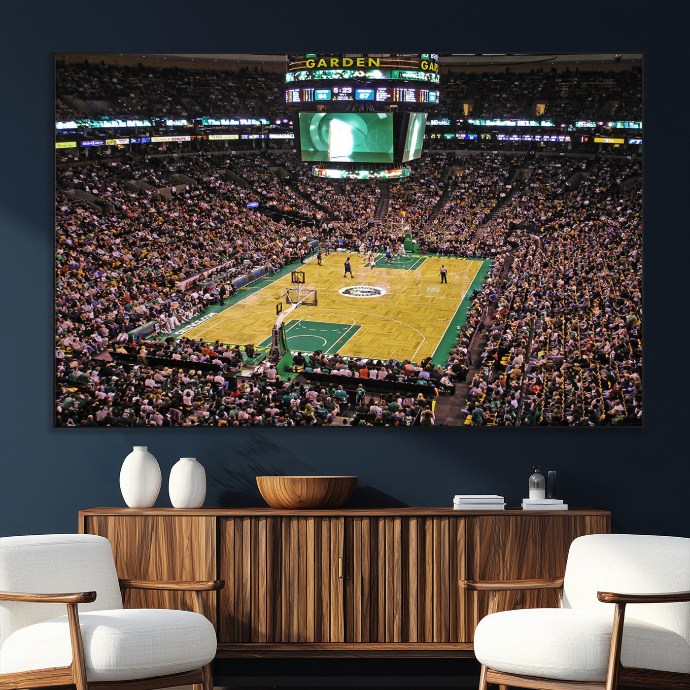 SEG-FC-51X34_Oversize - Celtics Game Versus The Timberwolves | Baseball Stadium Wall Art | Canvas Print | Ready to Hang