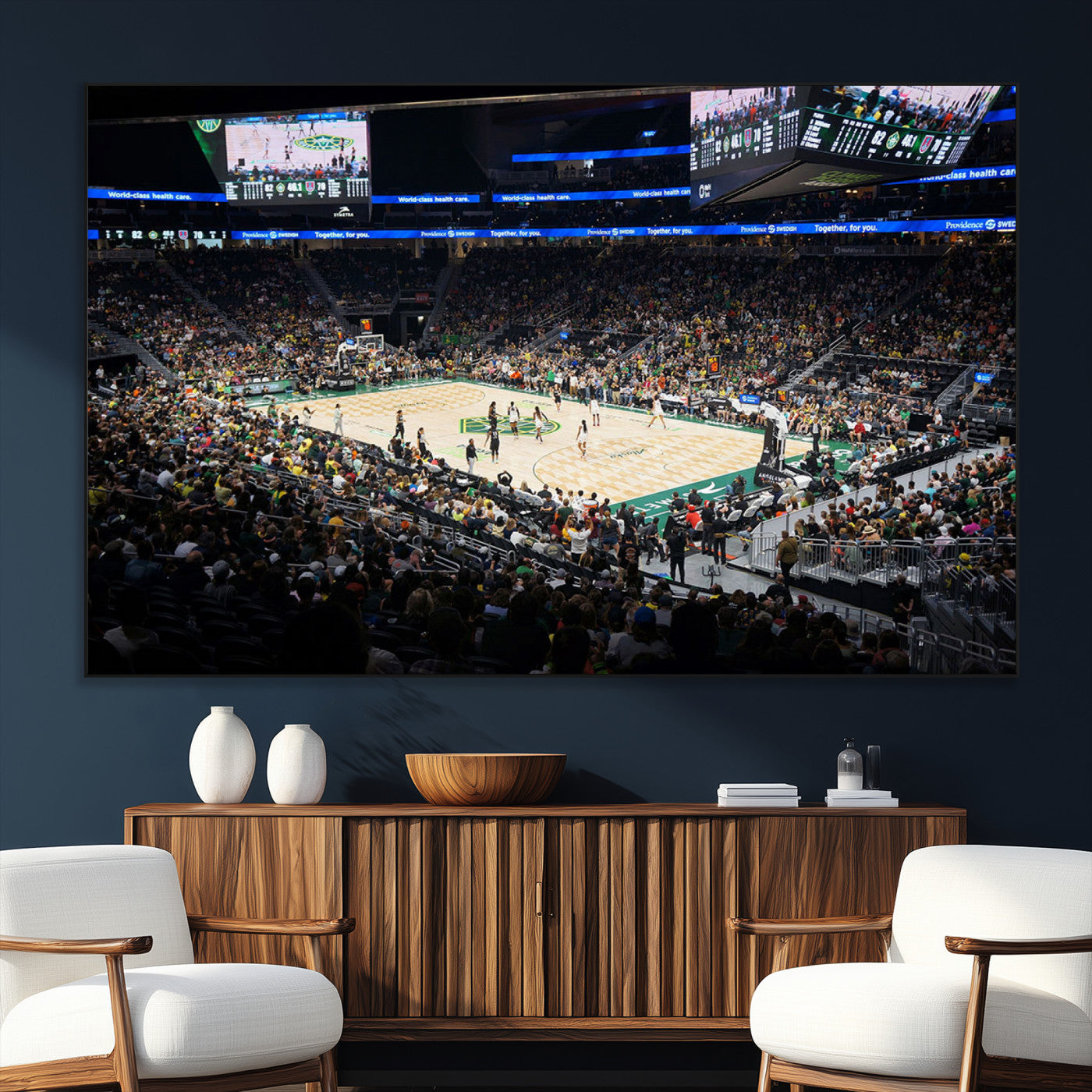 SEG-FC-51X34_Oversize - Climate Pledge Arena | Washington Seattle Kraken Hockey Stadium Wall Art | Canvas Print | Ready to
