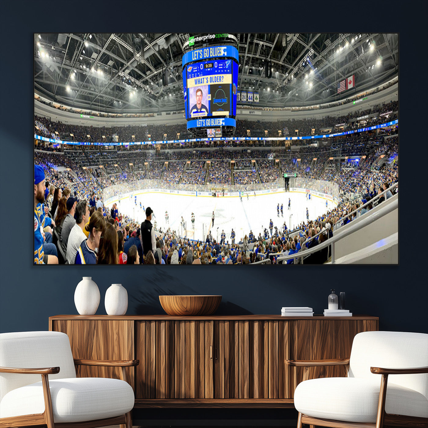 SEG-FC-51X34_Oversize - Enterprise Center | Missouri St. Louis Blues Ice Hockey Stadium Wall Art | Canvas Print | Ready to