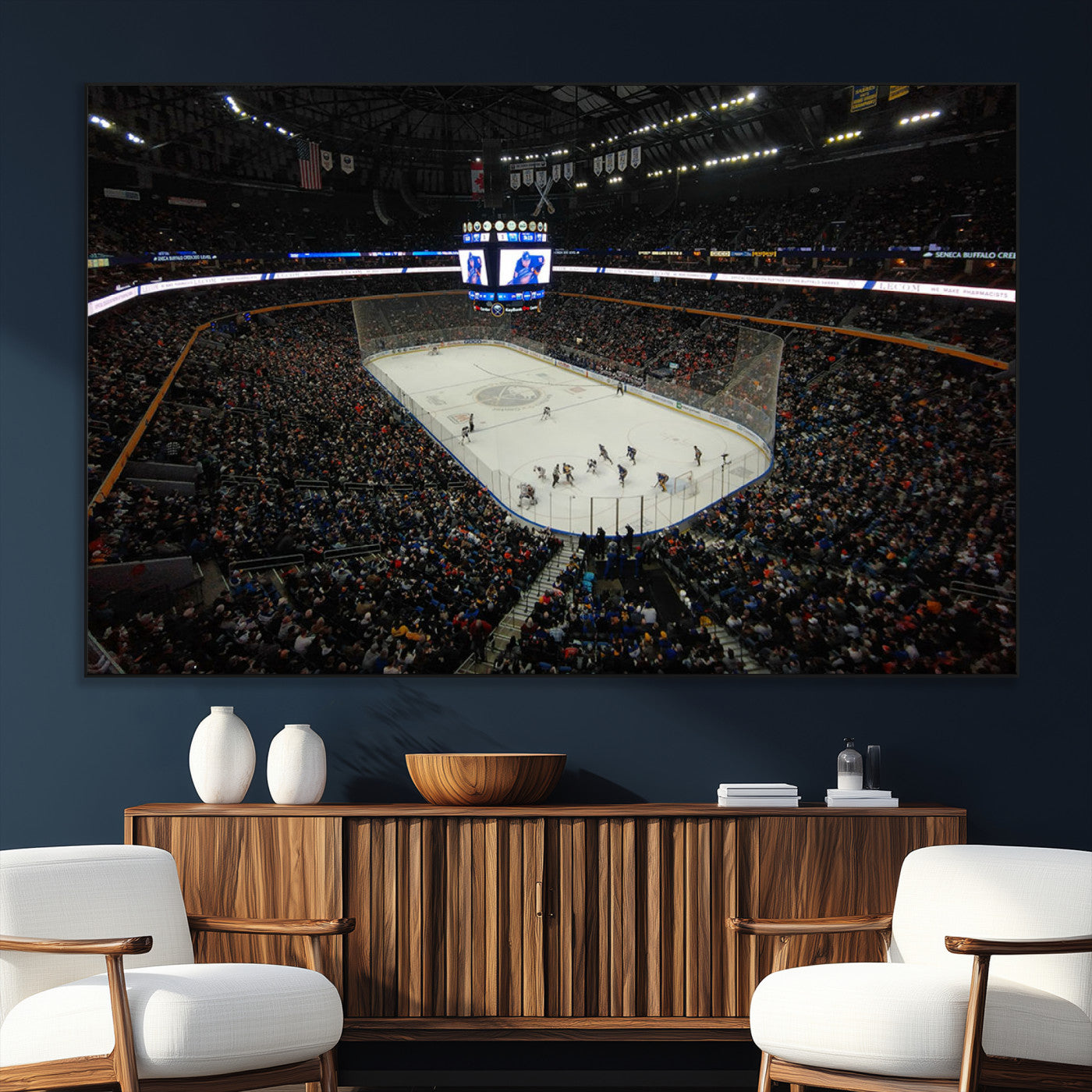 SEG-FC-51X34_Oversize - KeyBank Center New York Buffalo Sabres Hockey Stadium Canvas Print Wall Art