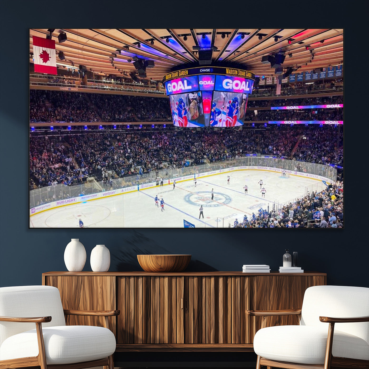 SEG-FC-51X34_Oversize - Madison New York Rangers Hockey Stadium Wall Art Canvas Print