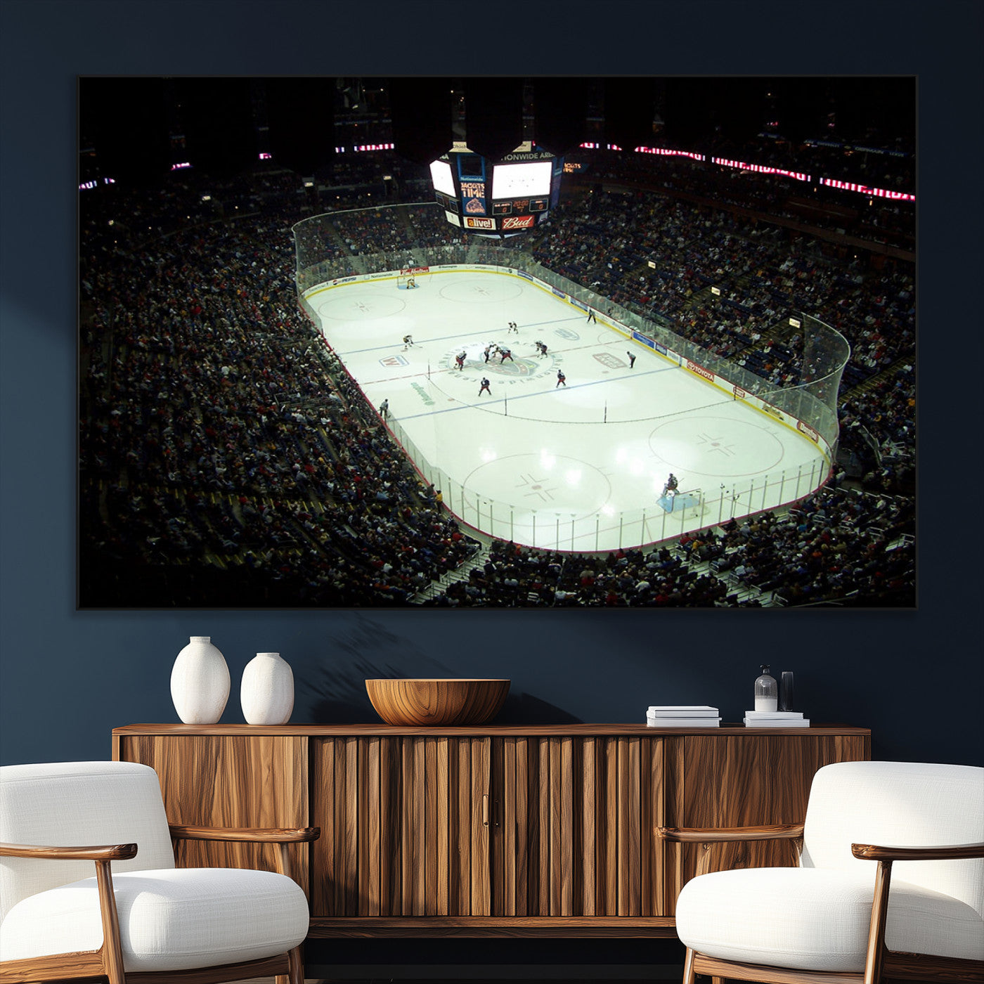 SEG-FC-51X34_Oversize - Nationwide Arena Ohio Columbus Blue Jackets Hockey Stadium Canvas Print Wall Art