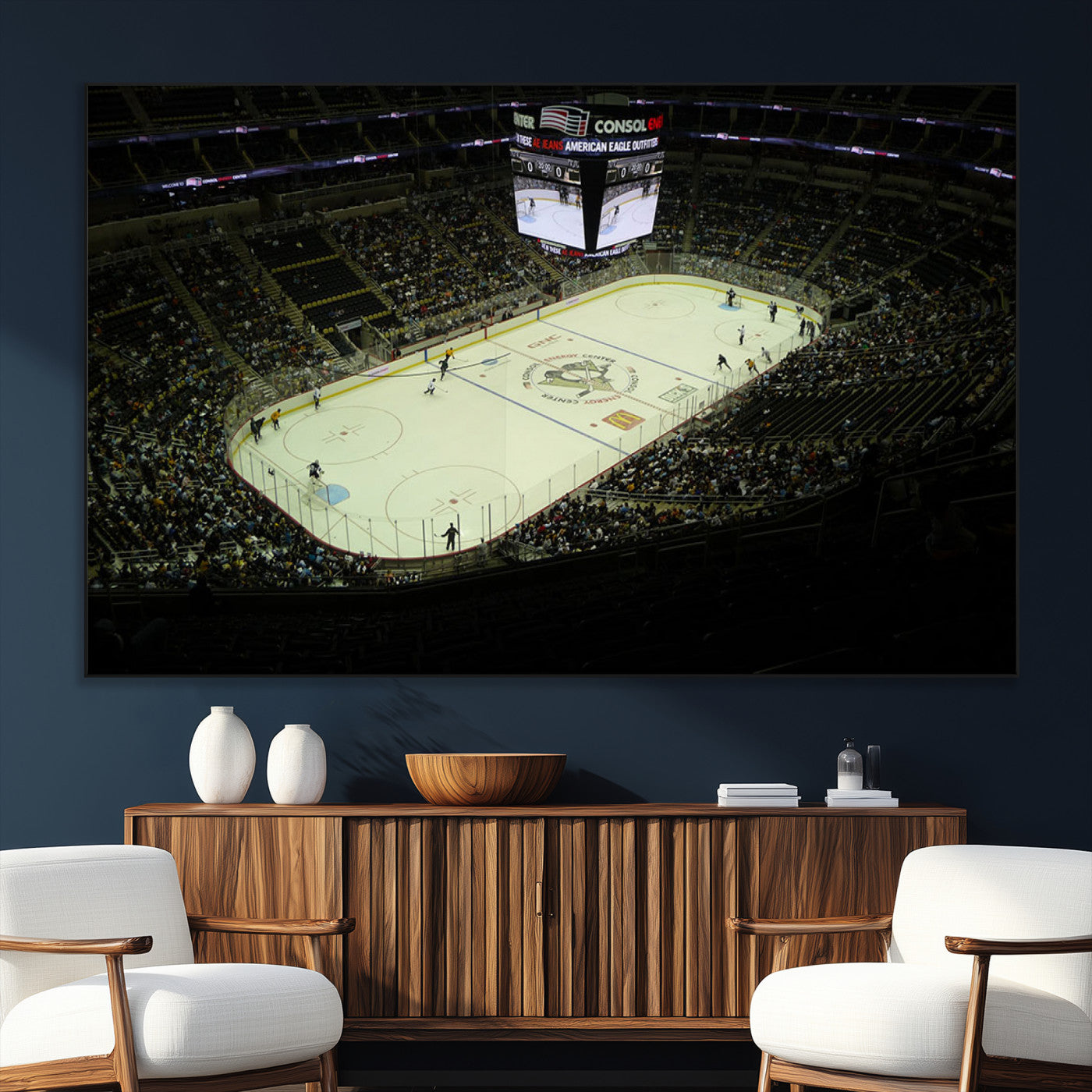 SEG-FC-51X34_Oversize - PPG Paints Arena Pennsylvania Pittsburgh Penguins Hockey Stadium Canvas, Pennsylvania Pittsburgh