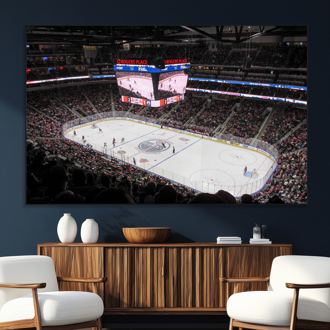 SEG-FC-51X34_Oversize - Rogers Place Edmonton Oilers Ice Hockey Stadium Wall Art, Rogers Place Edmonton Oilers Wall Art