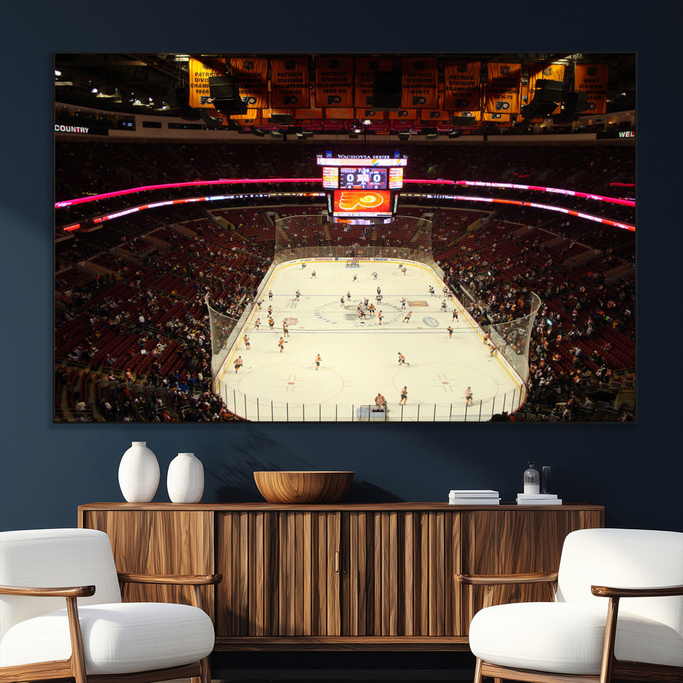 SEG-FC-51X34_Oversize - Wachovia Center Priort of Lyers Game Ice Hockey Stadium Canvas Print, Lyers Game Ice Hockey Stadium