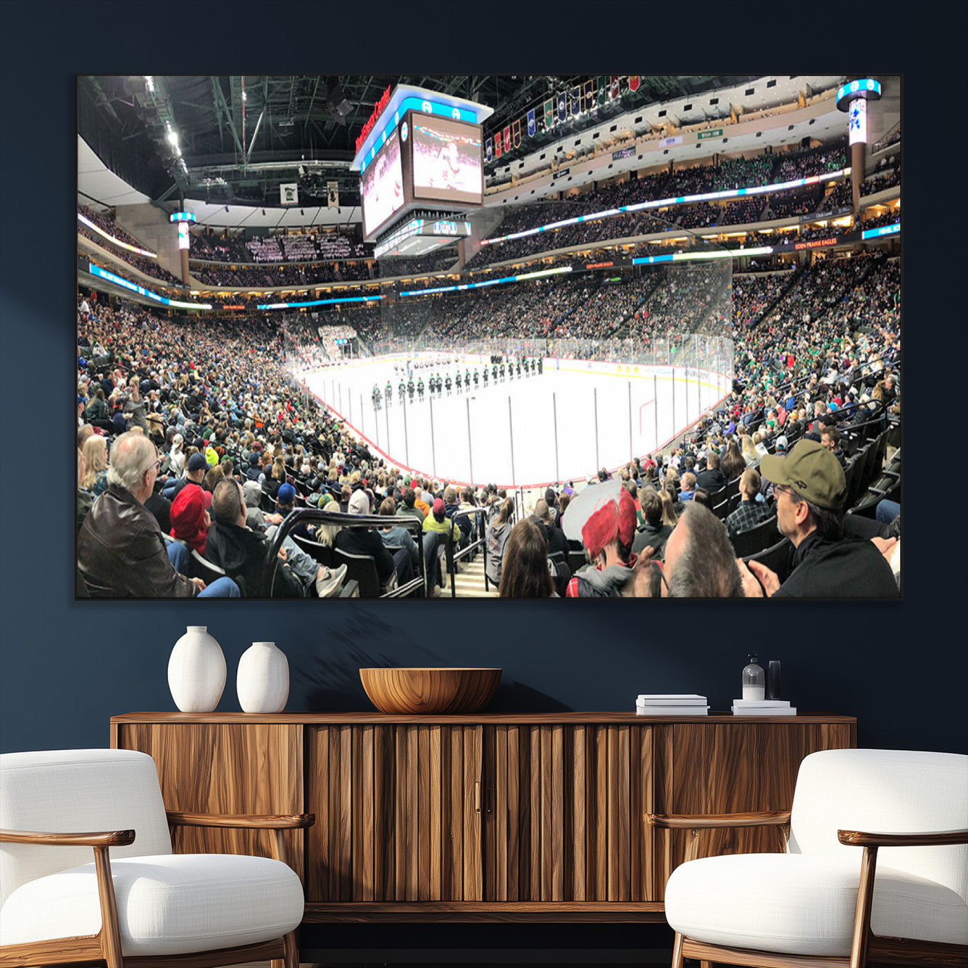 SEG-FC-51X34_Oversize - Xcel Energy Center St Paul Minnesota Wild Ice Hockey Stadium Canvas, Minnesota Wild Ice Hockey