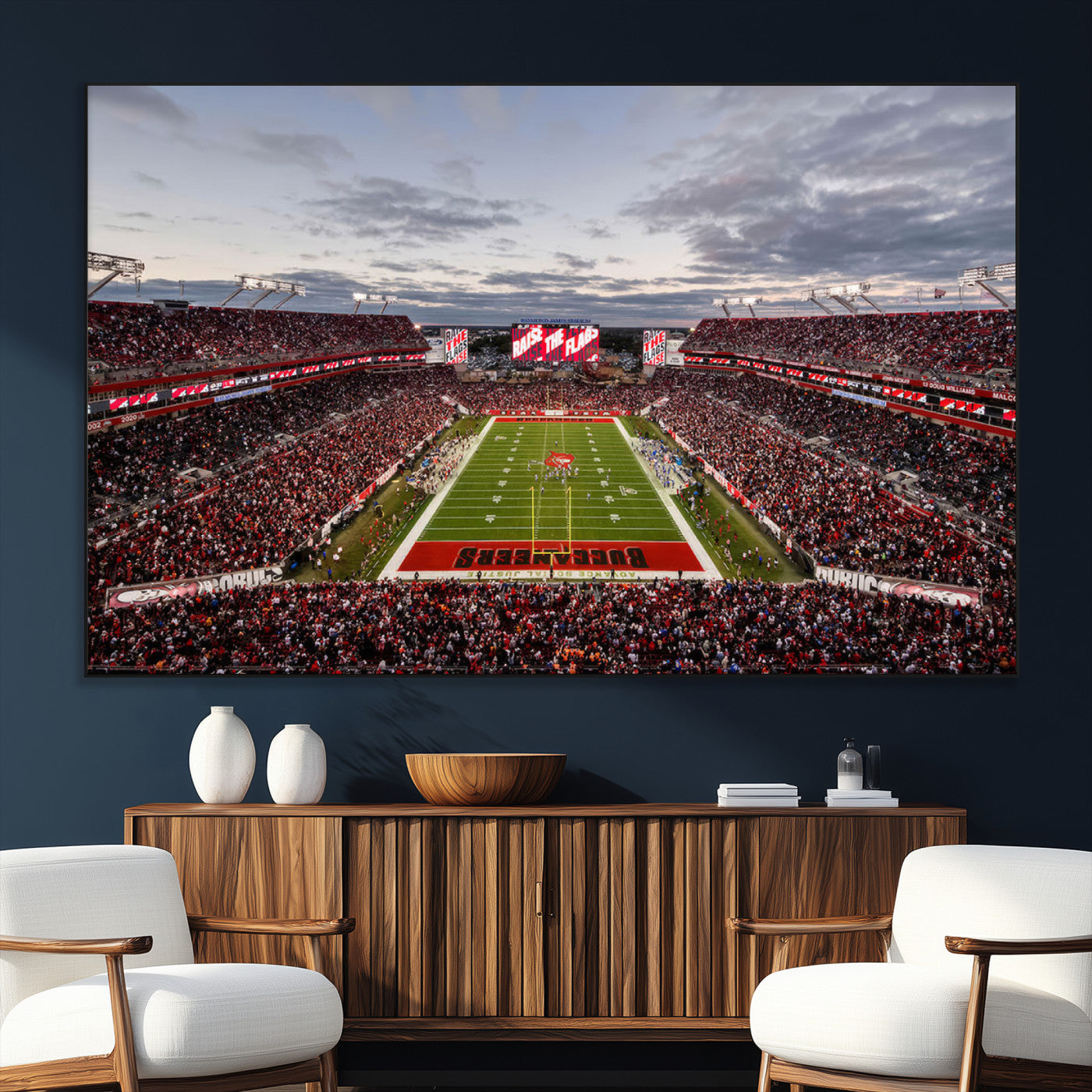 SEG-FC-51X34_Oversize - Florida Tampa Raymond James Stadium Wall Art Canvas Print - NFL Football Stadium Print Canvas