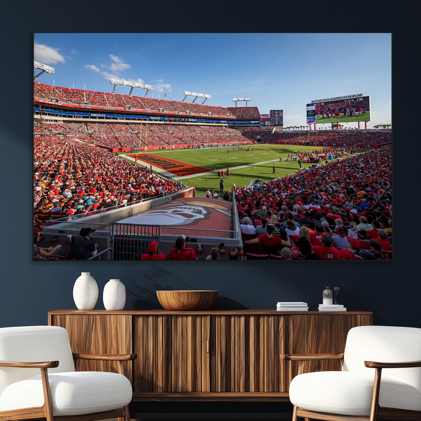 SEG-FC-51X34_Oversize - Florida Tampa Raymond James Stadium Wall Art Canvas Print - NFL Football Stadium Print
