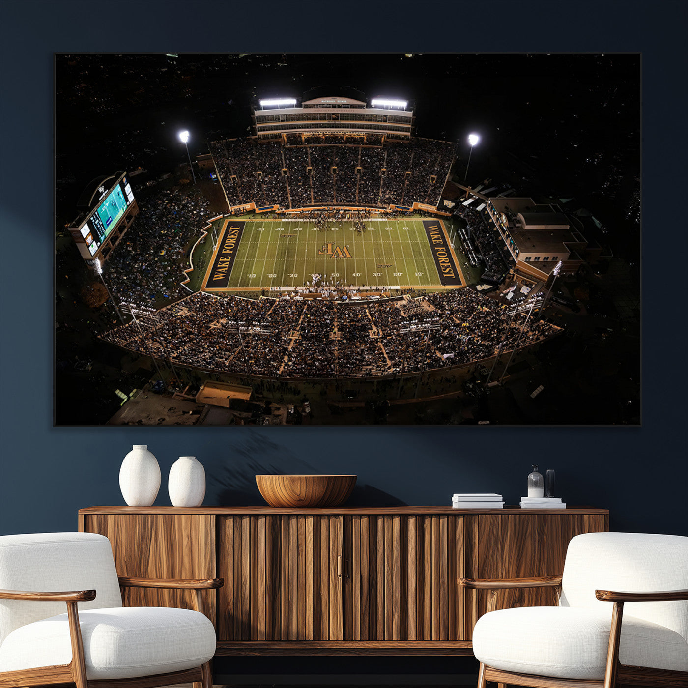SEG-FC-51X34_Oversize - Wake Forest University Demon Deacons Canvas Printi, Football Team Print - Winston-Salem Allegacy