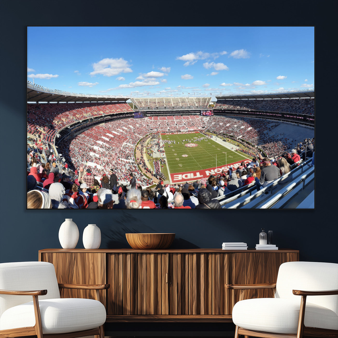 SEG-FC-51X34_Oversize - University of Alabama Crimson Tide Print Wall Art - Tuscaloosa Bryant-Denny Stadium Wall Art Canvas