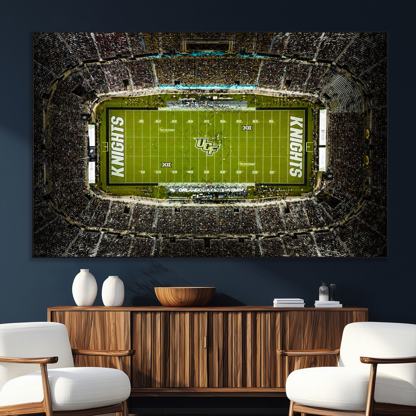 SEG-FC-51X34_Oversize - UCF Knights Football Team Print - Orlando FBC Mortgage Stadium Wall Art, UCF Knights Canvas Print