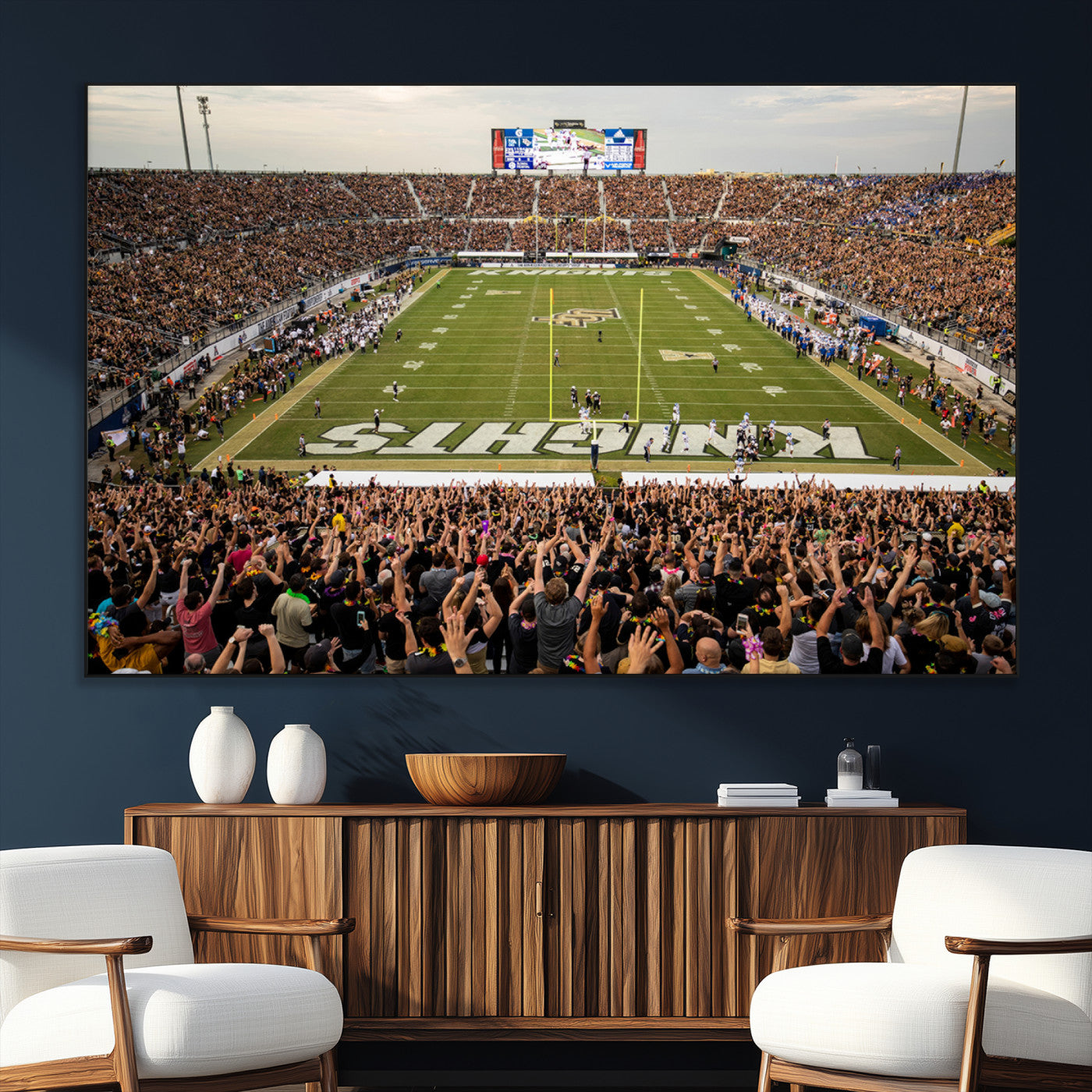 SEG-FC-51X34_Oversize - UCF Knights Football Team Print - Orlando FBC Mortgage Stadium Canvas Print