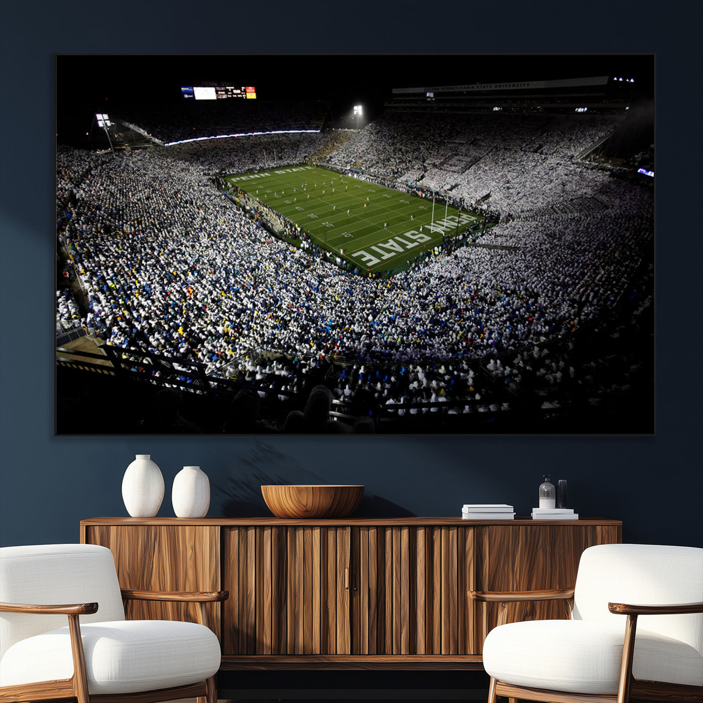 SEG-FC-51X34_Oversize - Penn State Football Stadium Wall Art - Beaver Stadium Canvas Print
