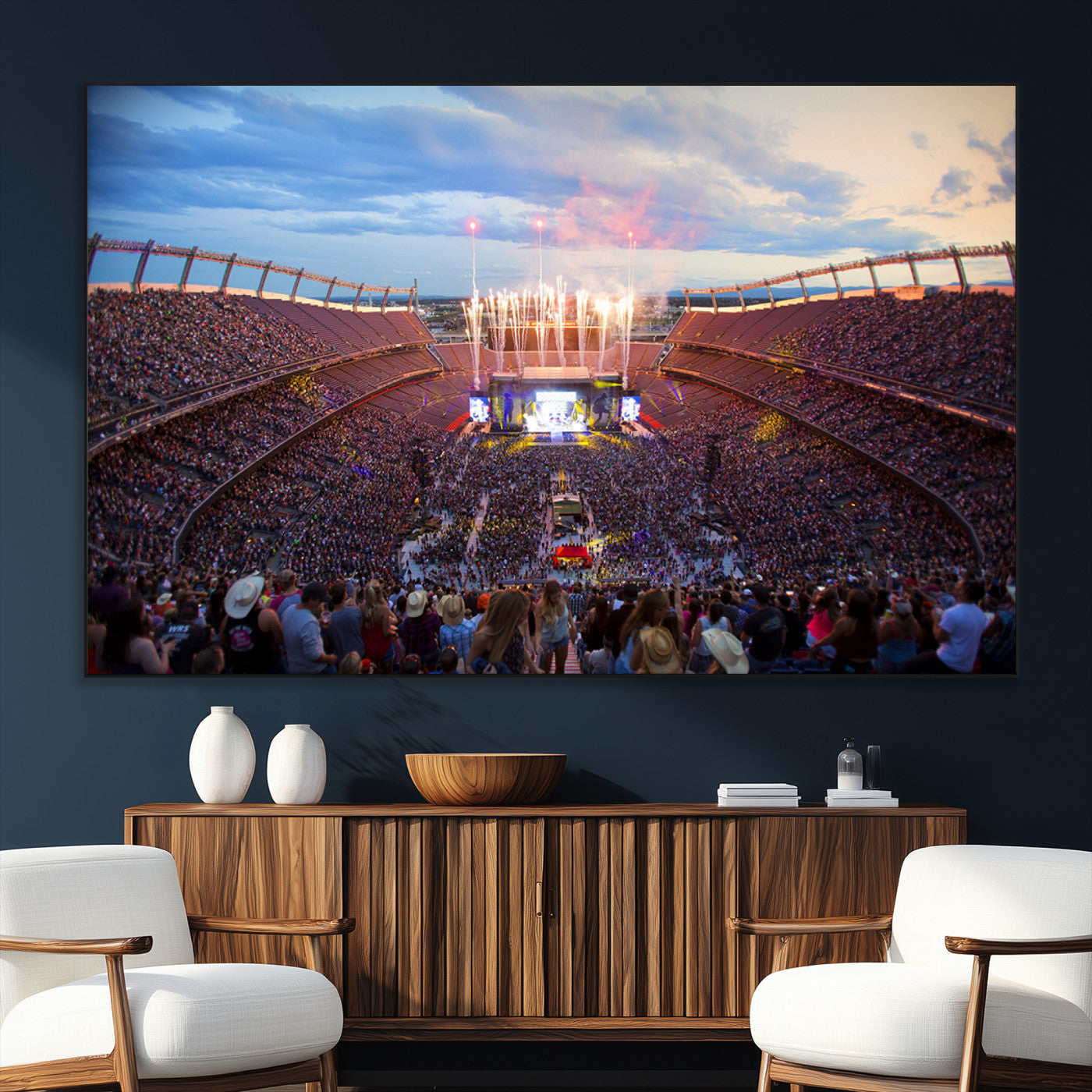 SEG-FC-51X34_Oversize - Denver Broncos Football Team Print Canvas- Empower Field at Mile High Stadium Wall Art Canvas Print