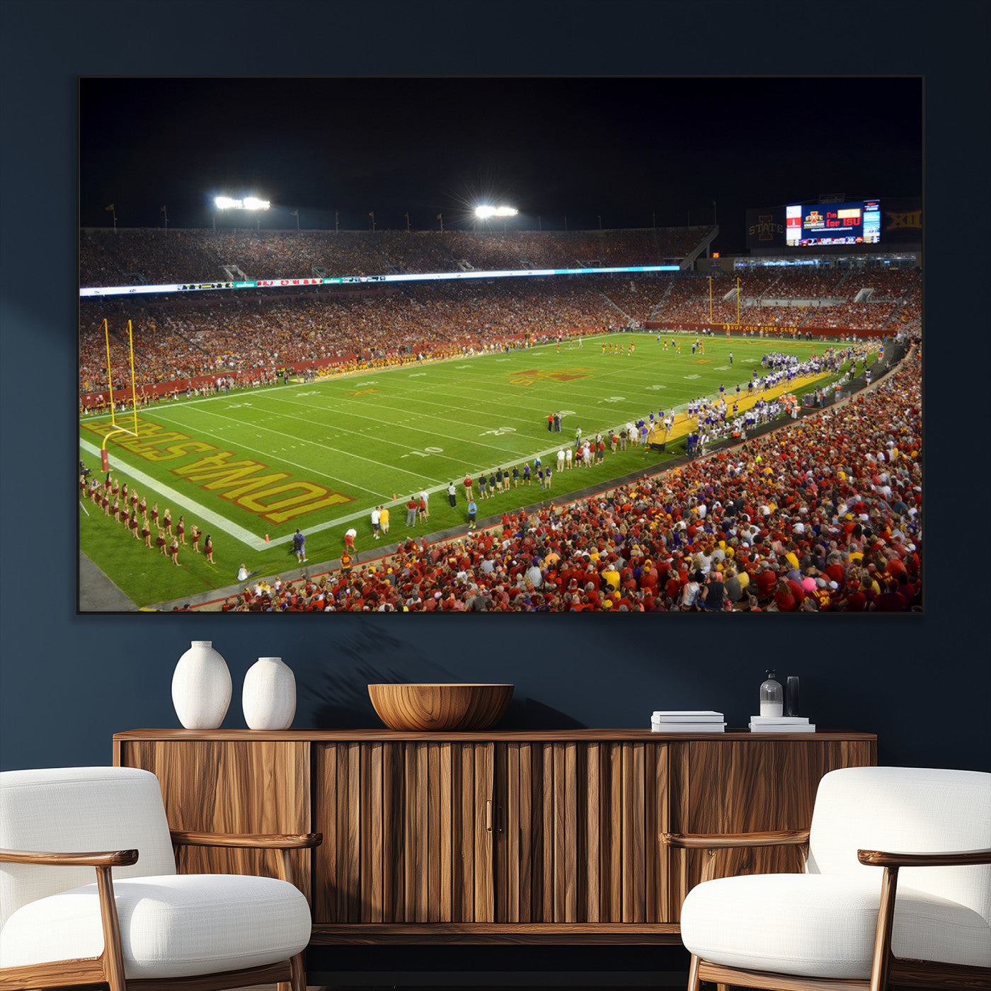 SEG-FC-51X34_Oversize - Iowa State University Cyclones Football Team Print - Ames Jack Trice Stadium Canvas Print