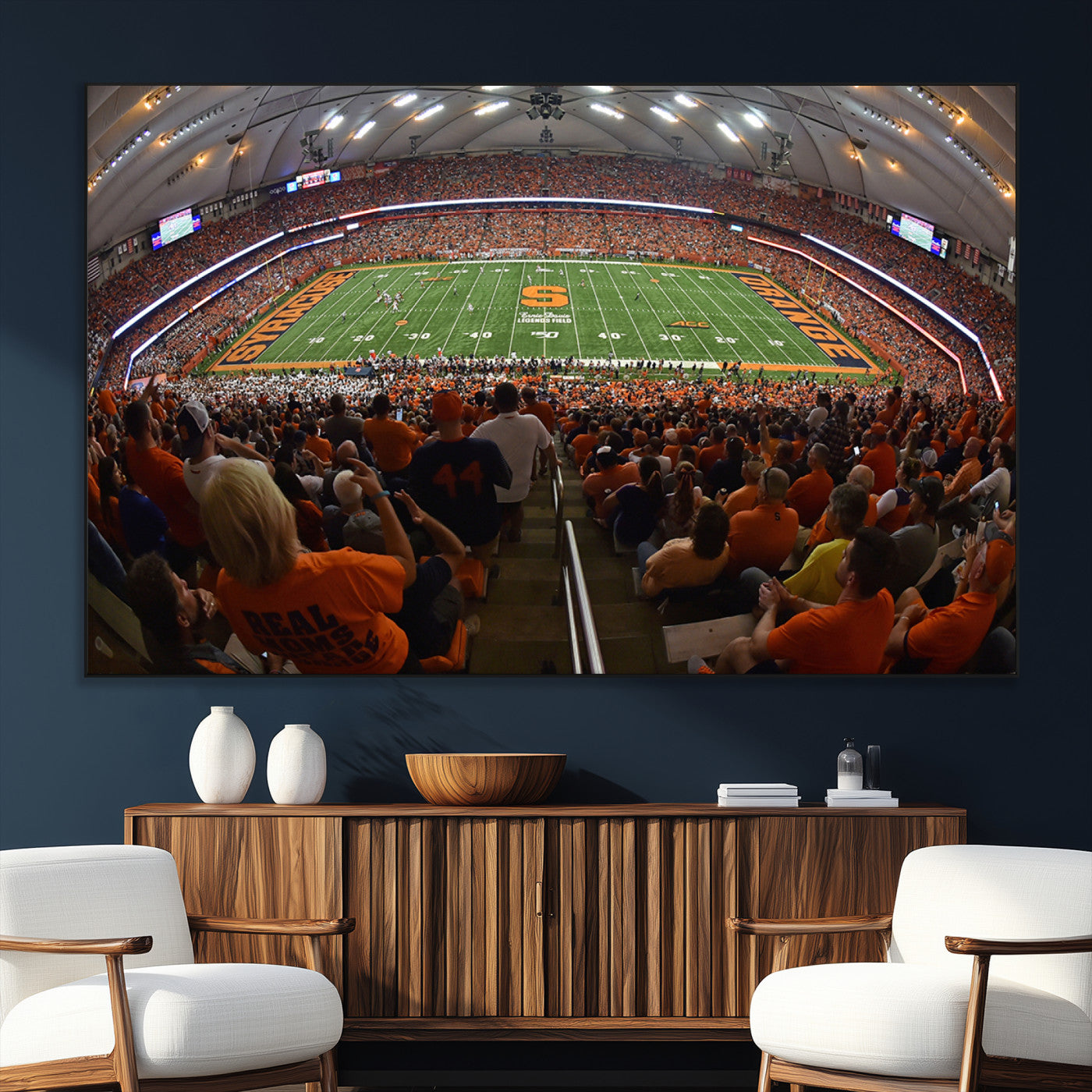 SEG-FC-51X34_Oversize - Syracuse University Orange Football Canvas Print, Football Team Print - Syracuse JMA Wireless Dome
