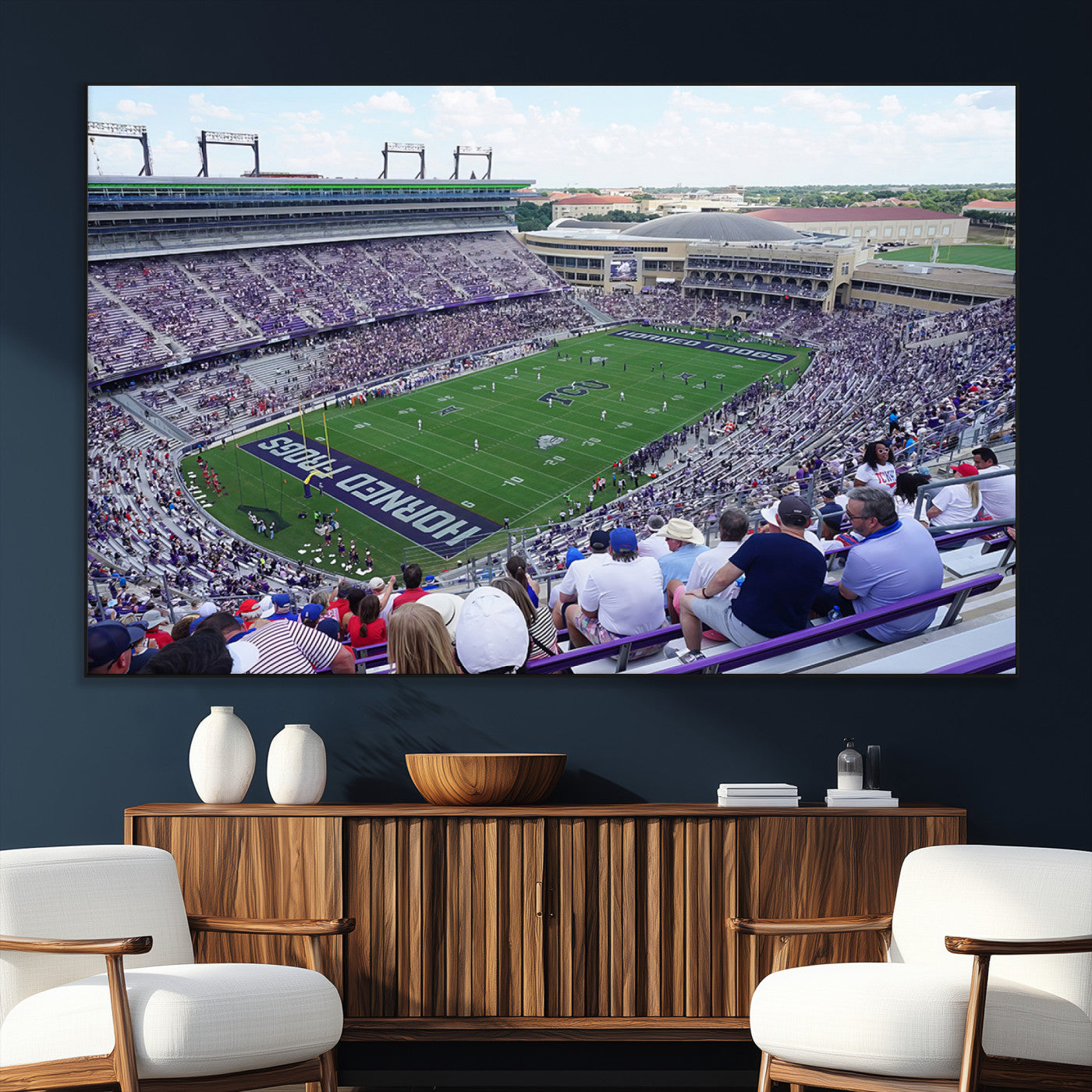 SEG-FC-51X34_Oversize - The Texas Christian University TCU Horned Frogs Football Team Print - Fort Worth Amon G. Carter